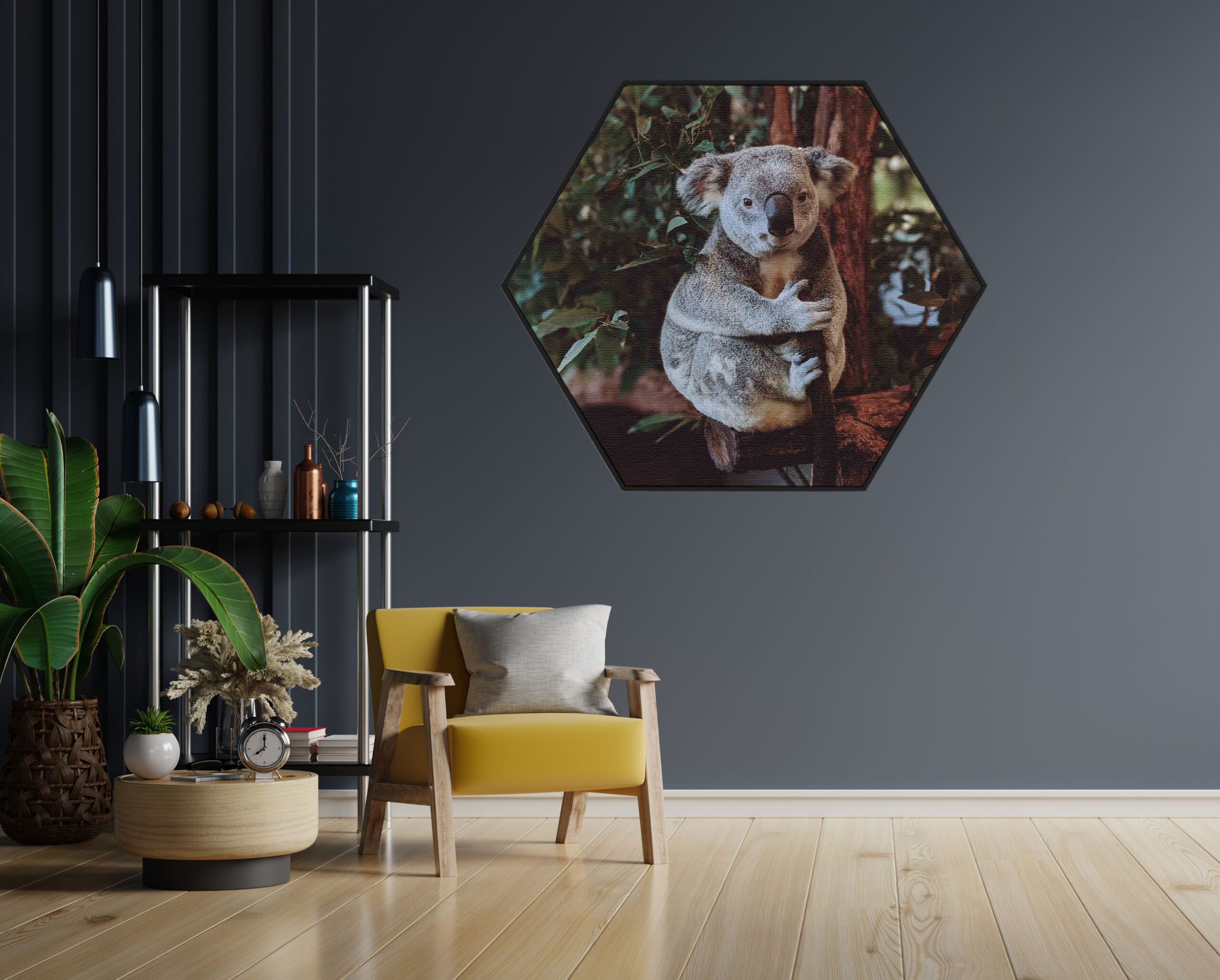 Akoestisch Schilderij Het Beschermde Welpje Hexagon Template Hexagon dieren 23 1 scaled 1