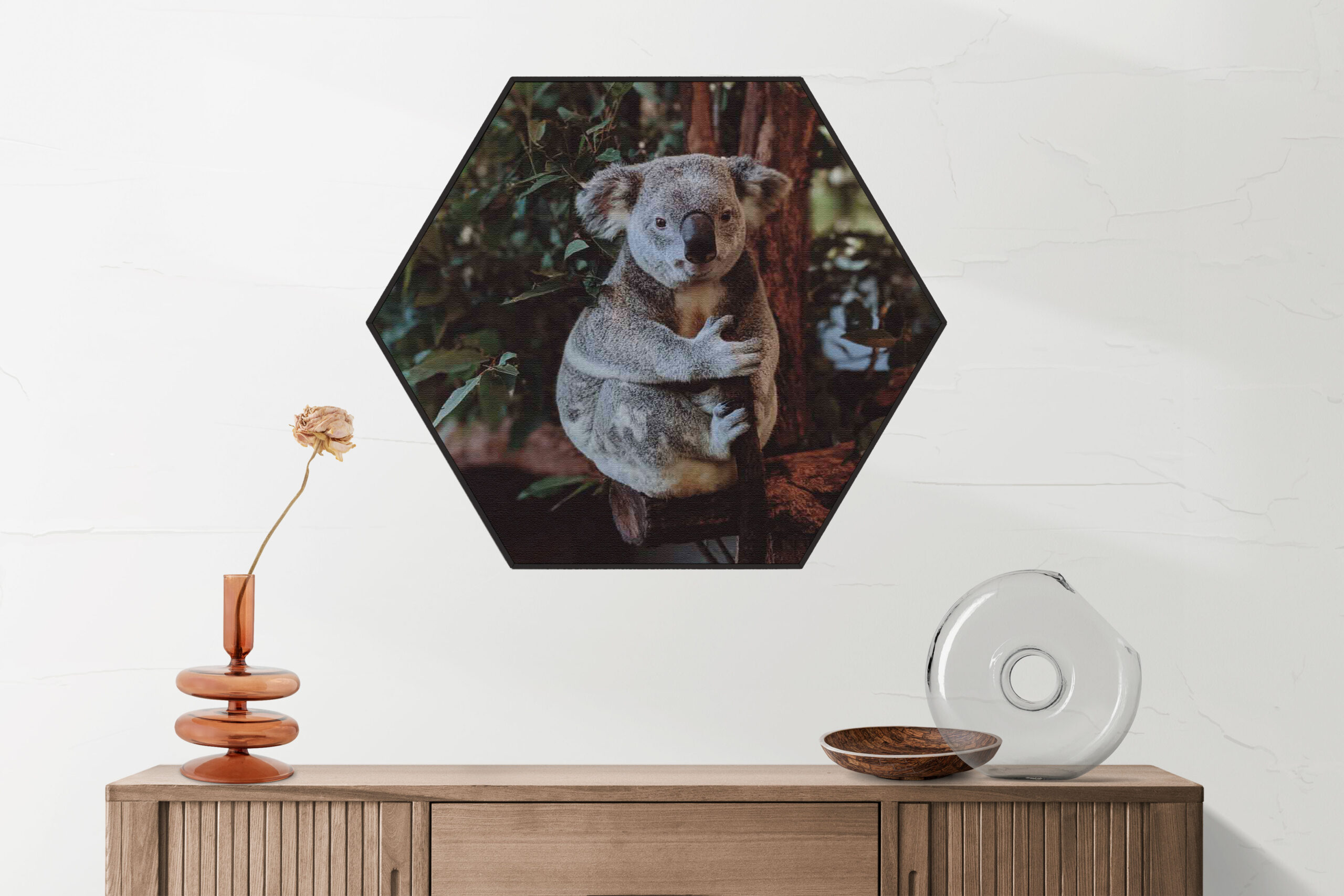 Akoestisch Schilderij Het Beschermde Welpje Hexagon Template Hexagon dieren 23 2 scaled 1