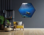 Akoestisch Schilderij Zeeschildpad In Helderblauw Water 03 Hexagon Template Hexagon dieren 30 1 scaled 1