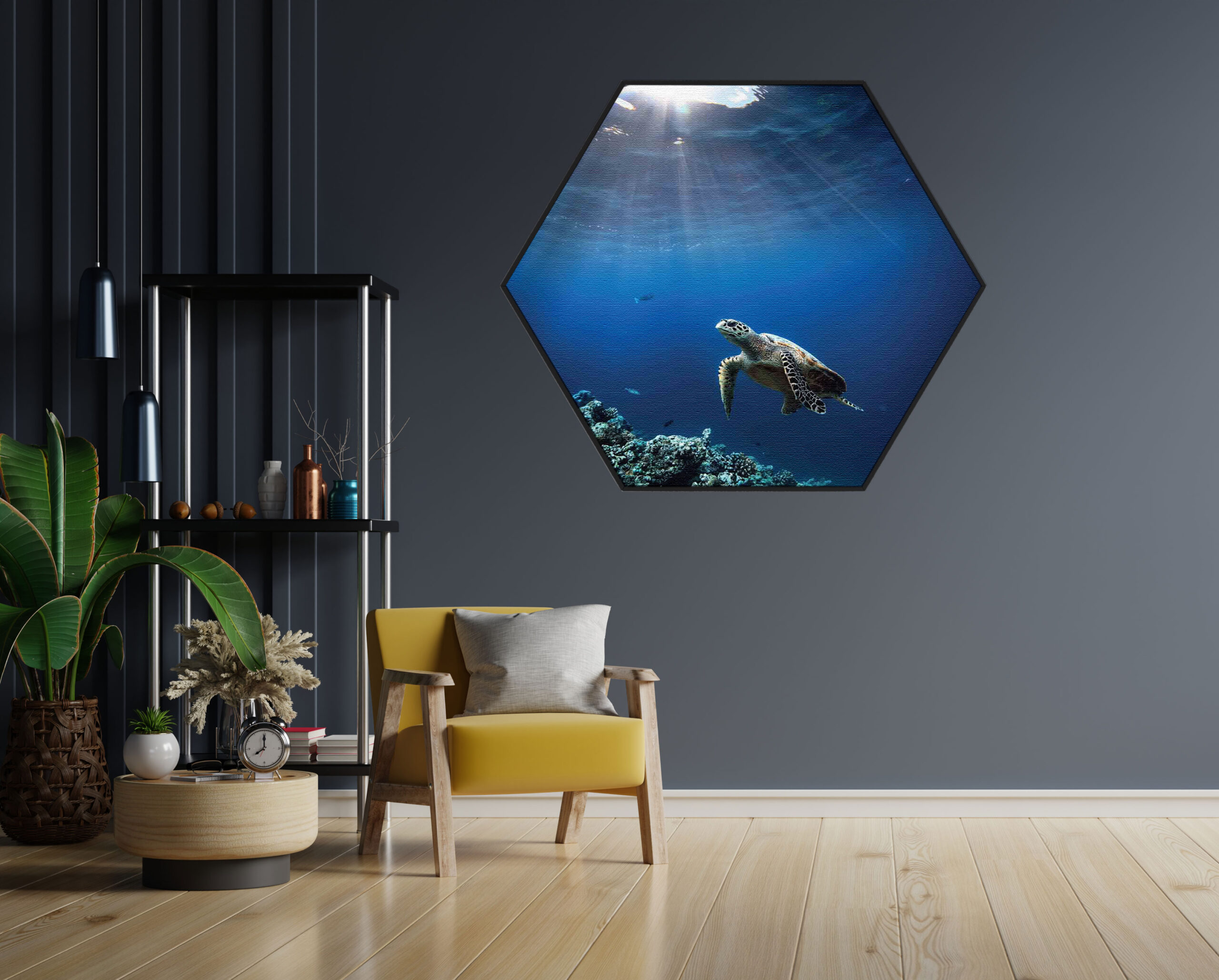 Akoestisch Schilderij Het Beschermde Welpje Hexagon Template Hexagon dieren 30 1 scaled 1