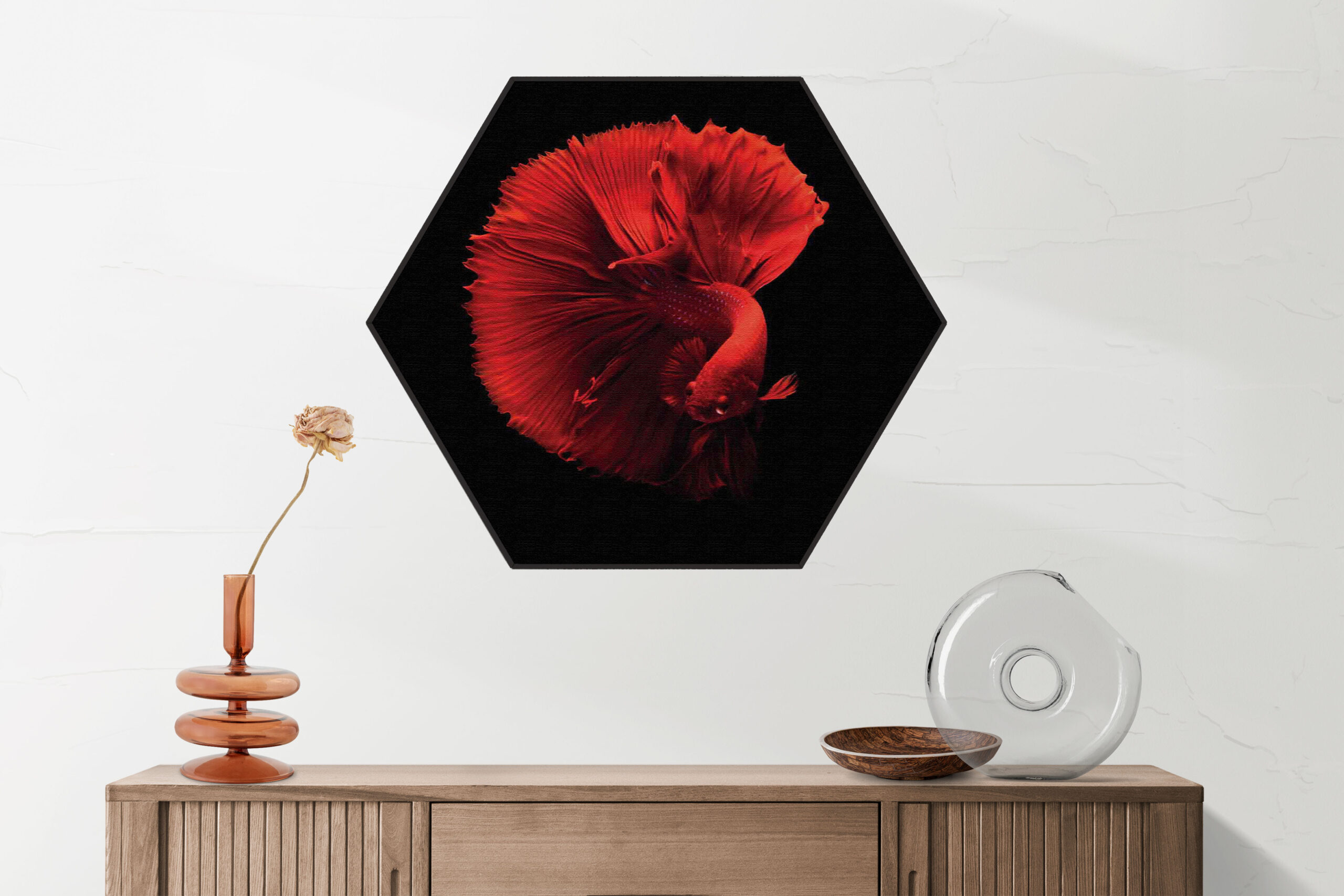 Akoestisch Schilderij Het Beschermde Welpje Hexagon Template Hexagon dieren 32 2 scaled 1