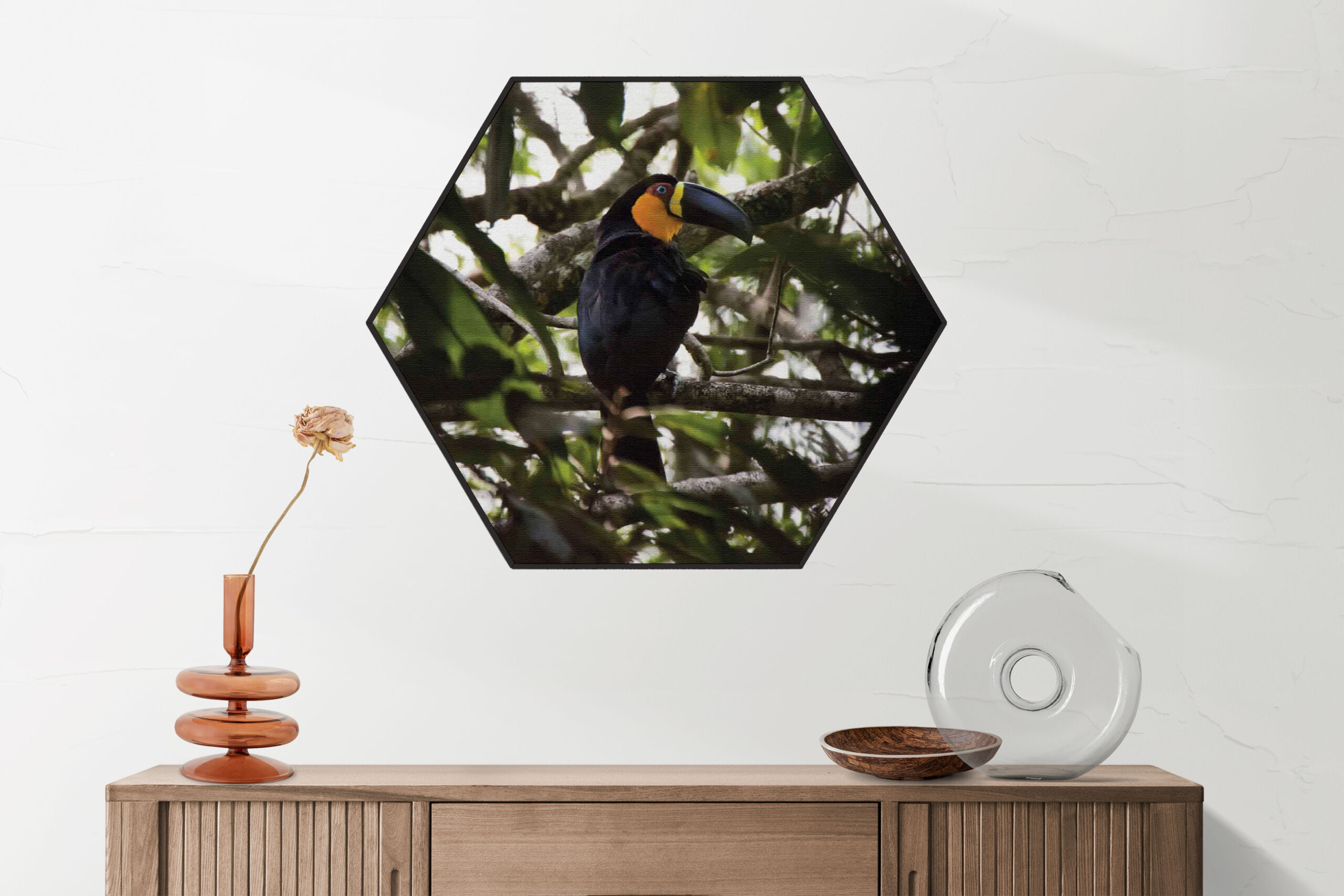 Akoestisch Schilderij Het Beschermde Welpje Hexagon Template Hexagon dieren 37 2 scaled 1