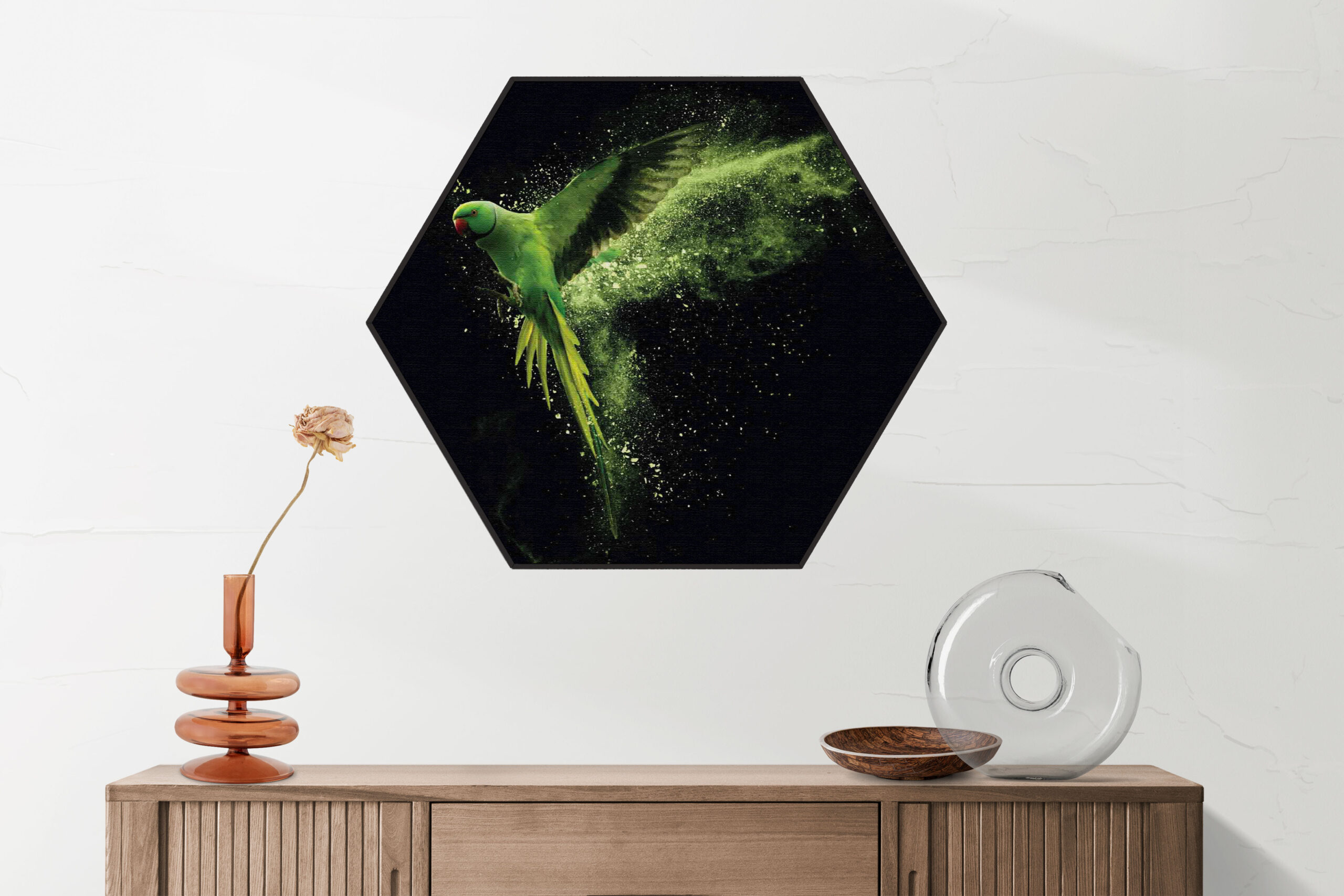Akoestisch Schilderij Het Beschermde Welpje Hexagon Template Hexagon dieren 38 2 scaled 1