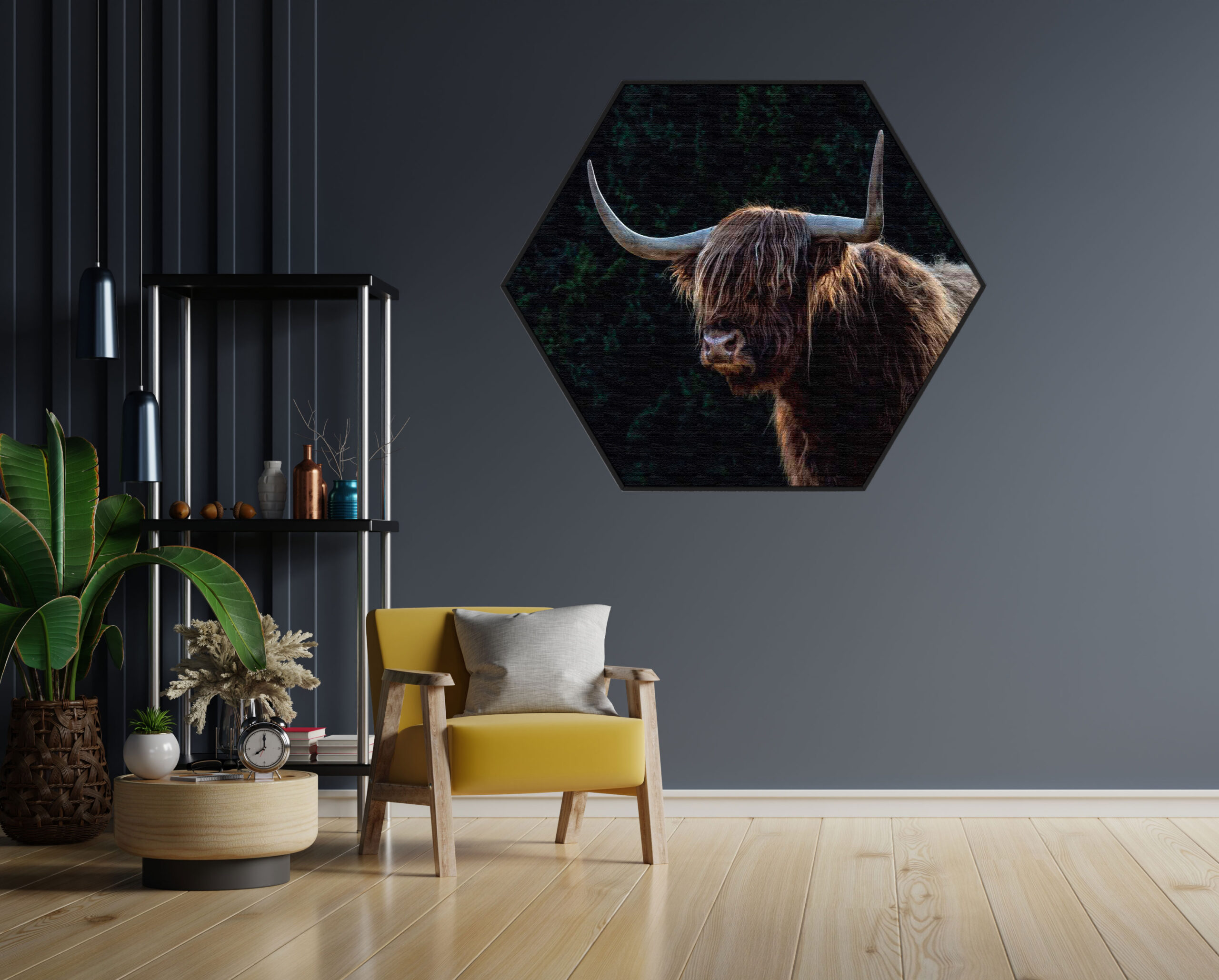 Akoestisch Schilderij De Wilde Bizon Hexagon Template Hexagon dieren 79 1 scaled 1