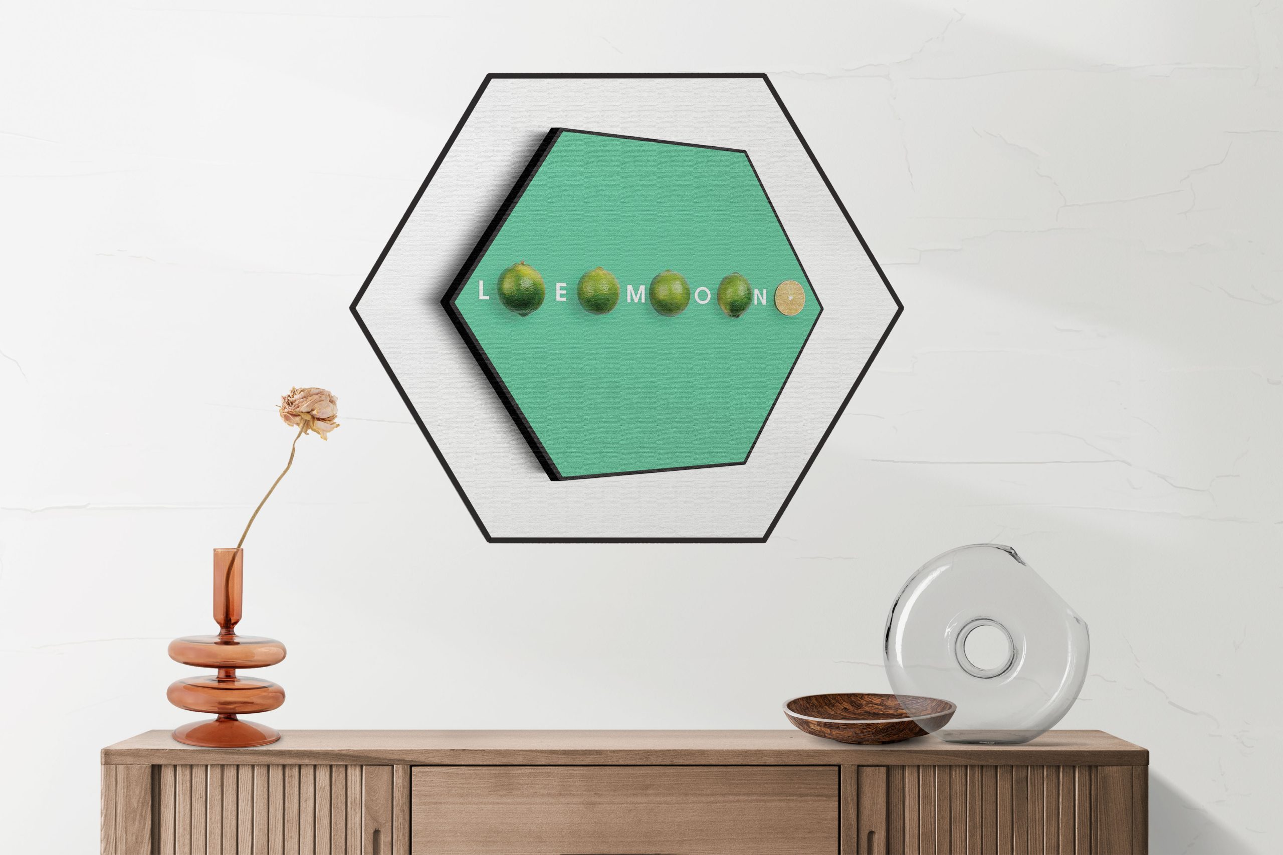 Akoestisch Schilderij Lemon Groen Hexagon Template Hexagon eten en drinken 2 2 scaled 1