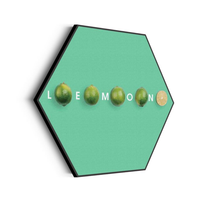 Akoestisch Schilderij Lemon Groen Hexagon Template Hexagon eten en drinken 2 scaled 1