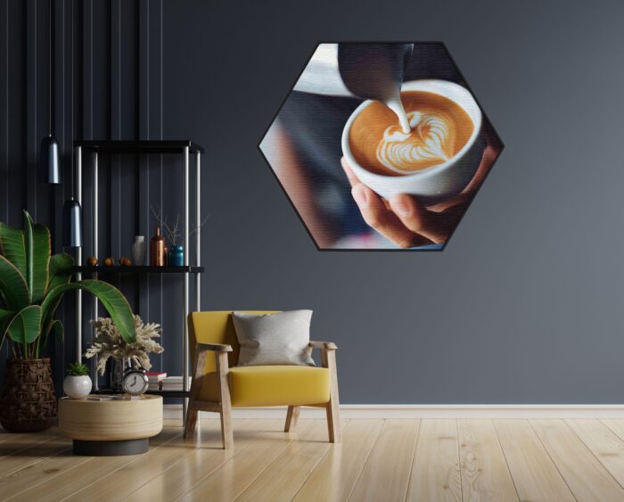 Akoestisch Schilderij Koffie Love Hexagon Template Hexagon eten en drinken 20 1 scaled 1