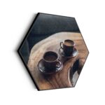 Akoestisch Schilderij Kopjes Koffie op Tafel Hexagon Template Hexagon eten en drinken 23 scaled 1