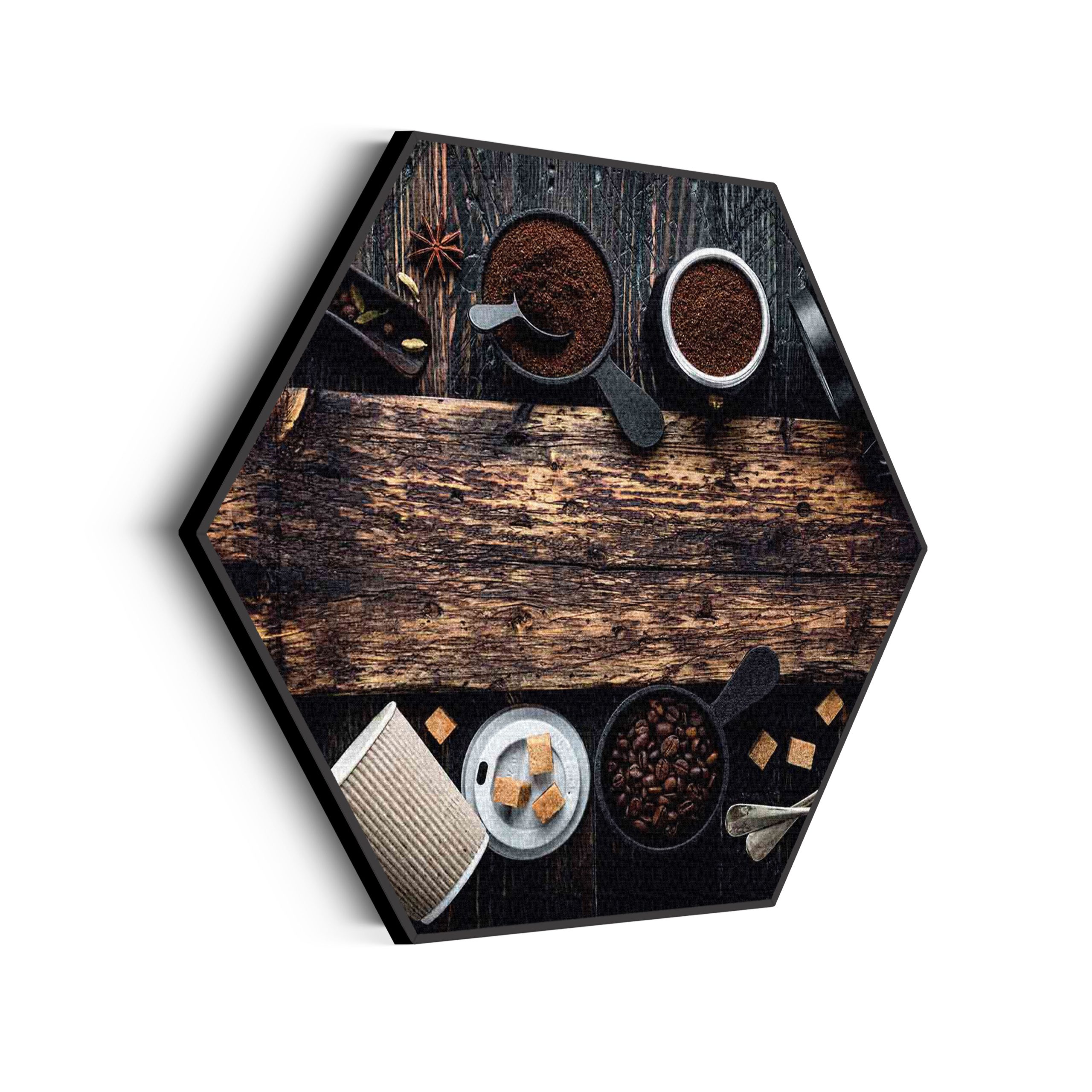Akoestisch Schilderij Home Made Coffees Set Hexagon Template Hexagon eten en drinken 43 scaled 1