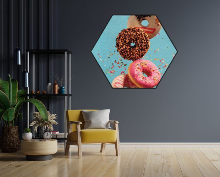 Akoestisch Schilderij Donuts Hexagon Template Hexagon eten en drinken 48 1 scaled 1