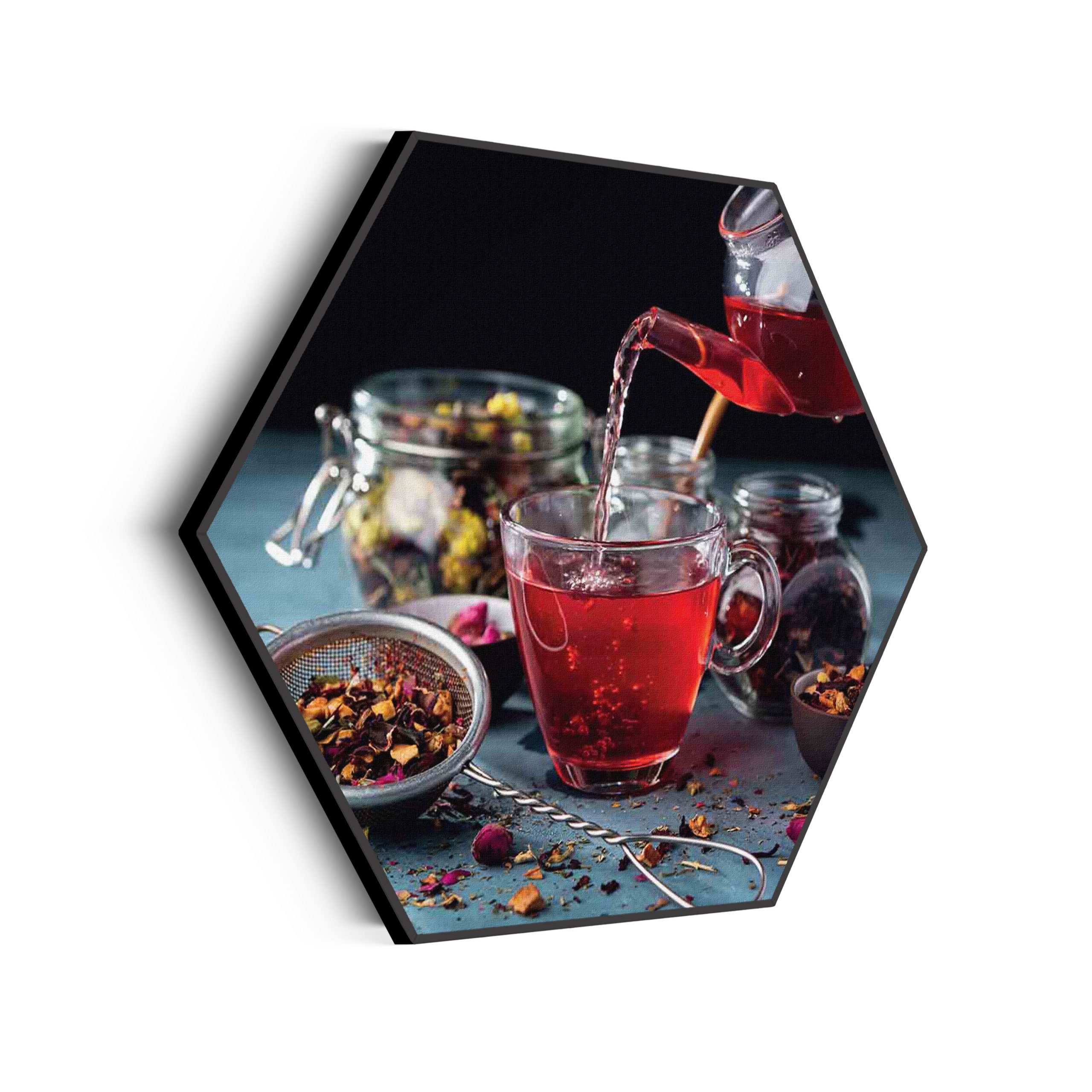 Akoestisch Schilderij Thee met Specerijen Hexagon Template Hexagon eten en drinken 58 scaled 1