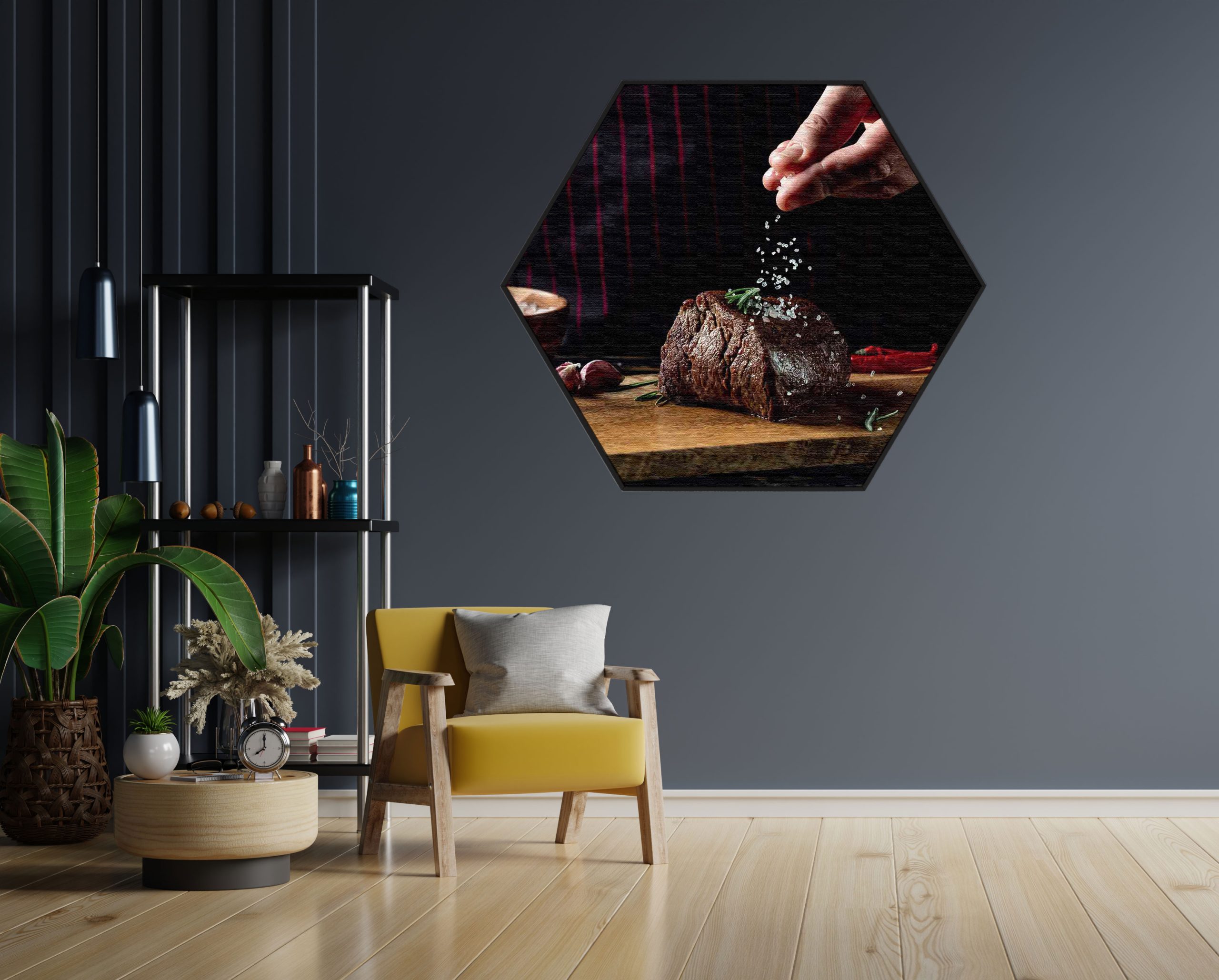Akoestisch Schilderij Home Made Beef Hexagon Template Hexagon eten en drinken 66 1 scaled 1