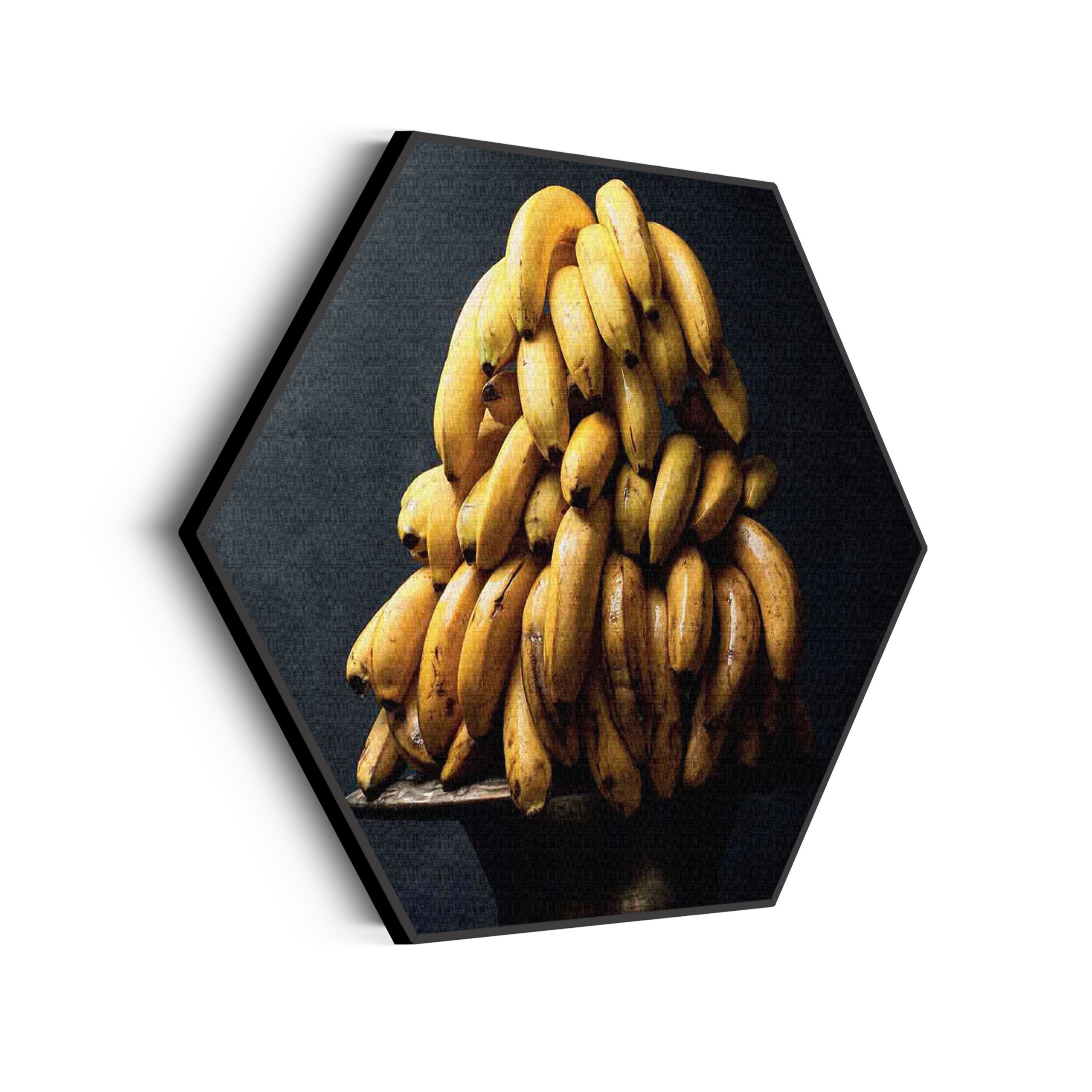 Akoestisch Schilderij Tros Bananen Schaal Hexagon Template Hexagon eten en drinken 73 scaled 1