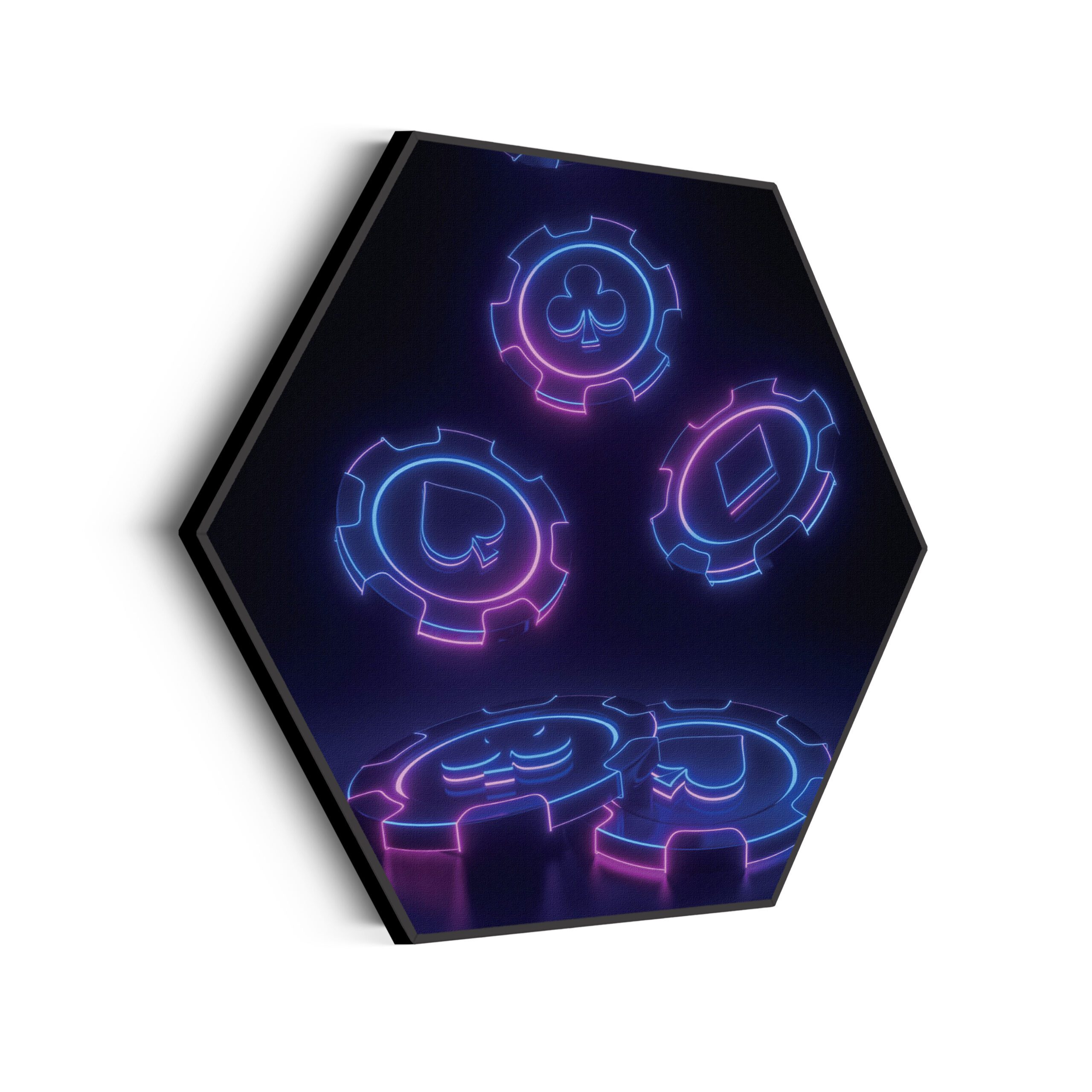 Akoestisch Schilderij Pokerfiches Hexagon Template Hexagon gaming en spel 19 scaled 1