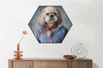 Akoestisch Schilderij Menselijke Hond In Boeren Thema Hexagon Template Hexagon ironisch 3 1 1 scaled 1