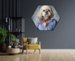Akoestisch Schilderij Menselijke Hond In Boeren Thema Hexagon Template Hexagon ironisch 3 1 scaled 1