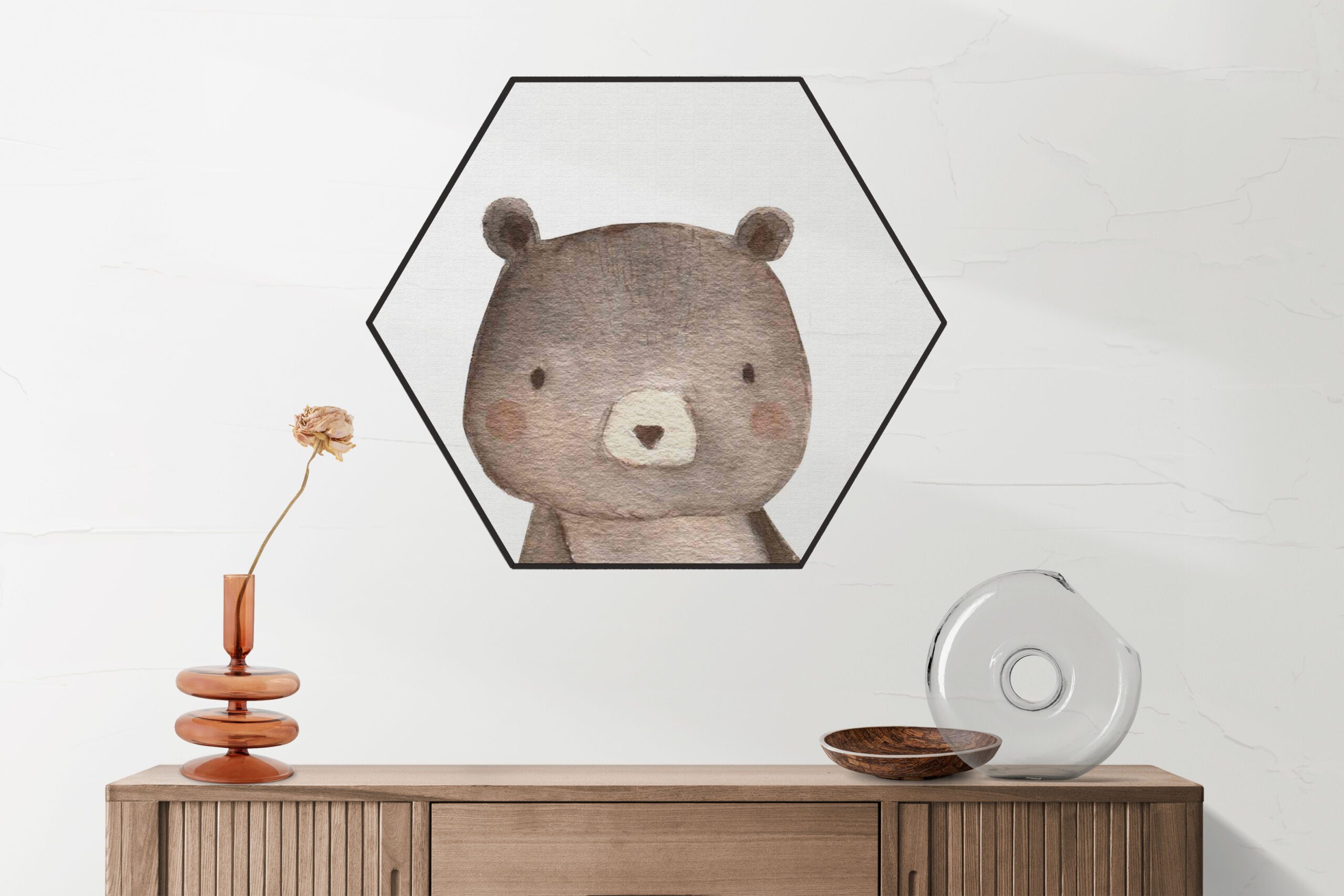 Akoestisch Schilderij Het Bruine Beertje Hexagon Template Hexagon kinderen 14 1 1 scaled 1