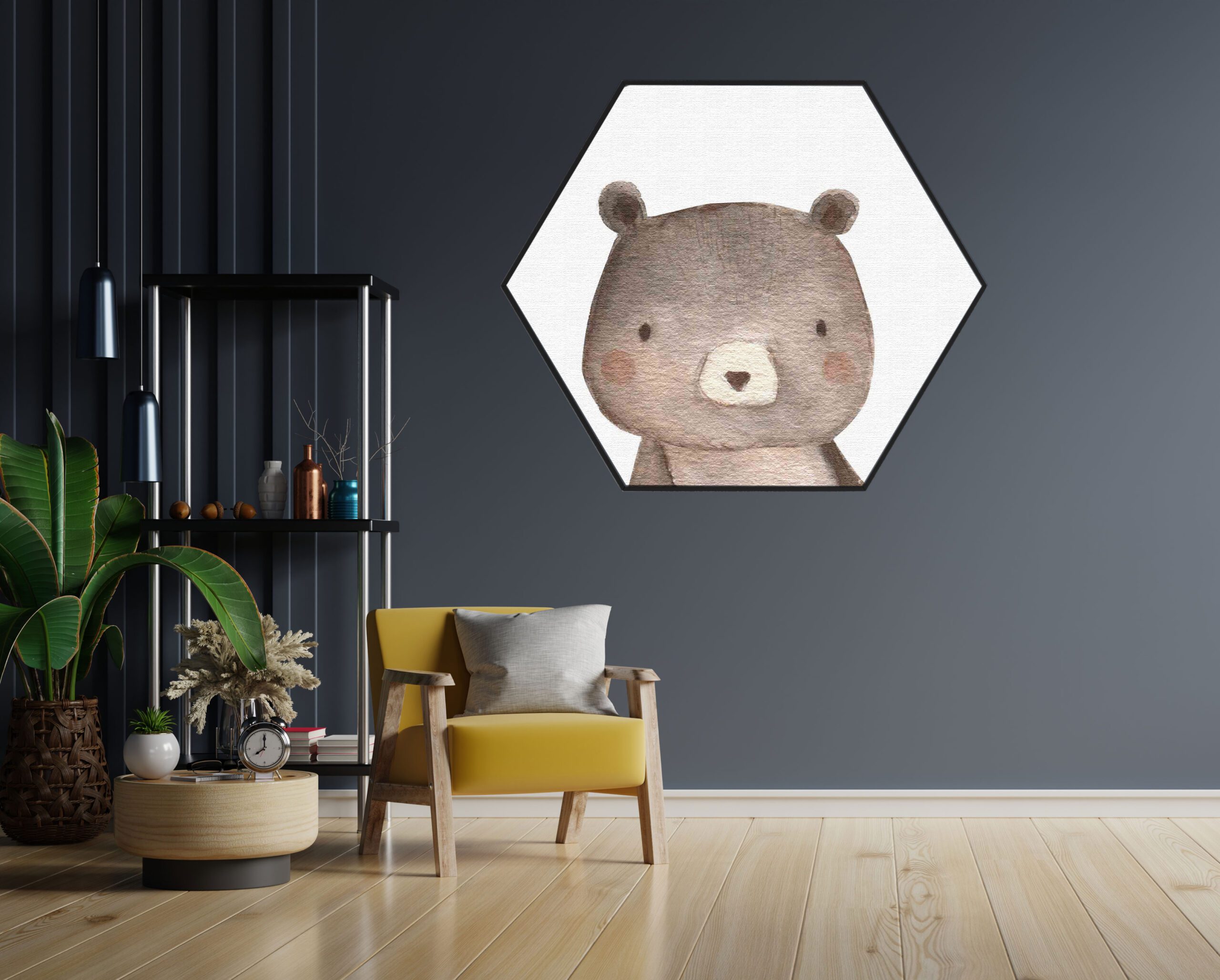 Akoestisch Schilderij Het Bruine Beertje Hexagon Template Hexagon kinderen 14 1 scaled 1