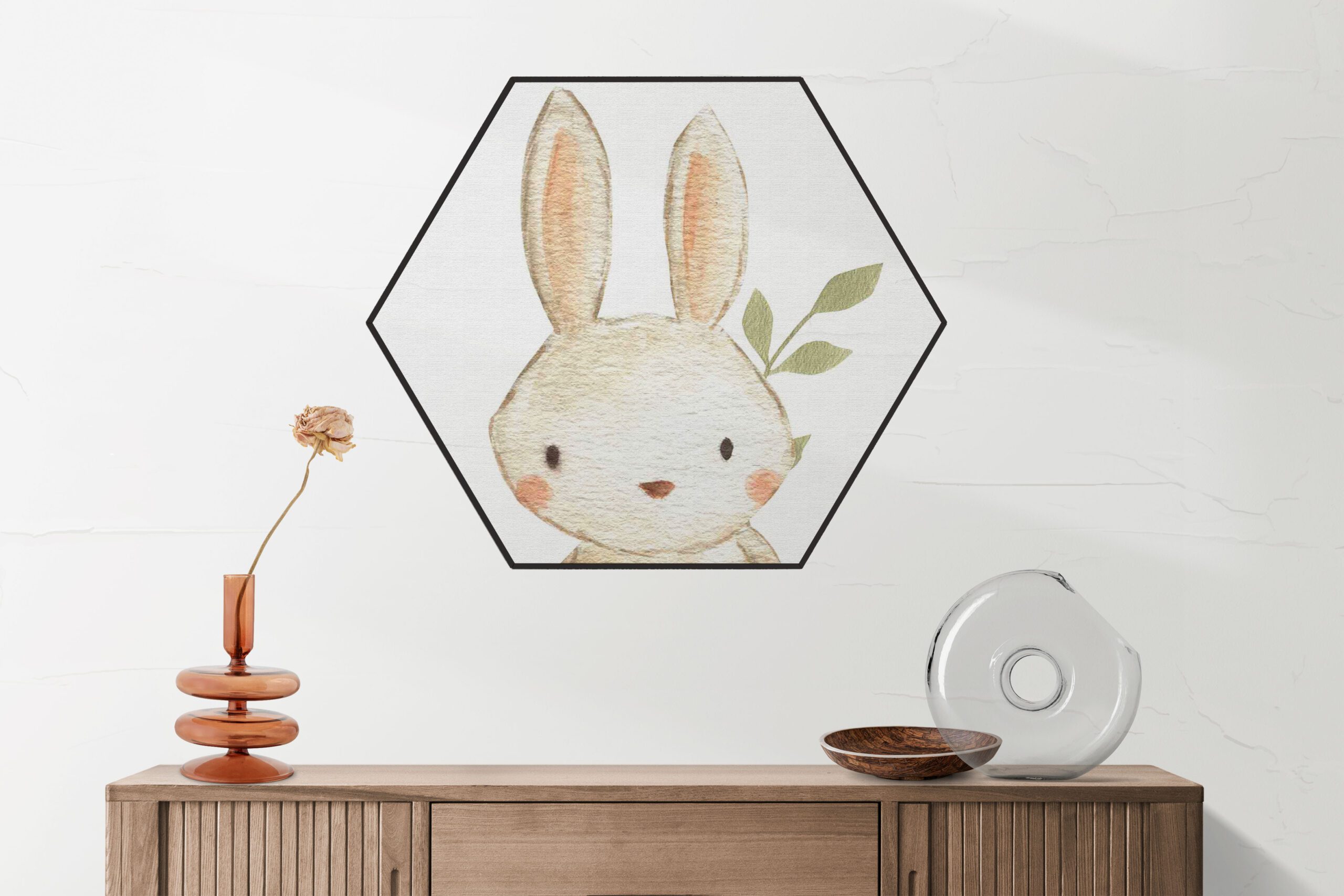 Akoestisch Schilderij Lief Klein Konijntje Hexagon Template Hexagon kinderen 15 1 scaled 1