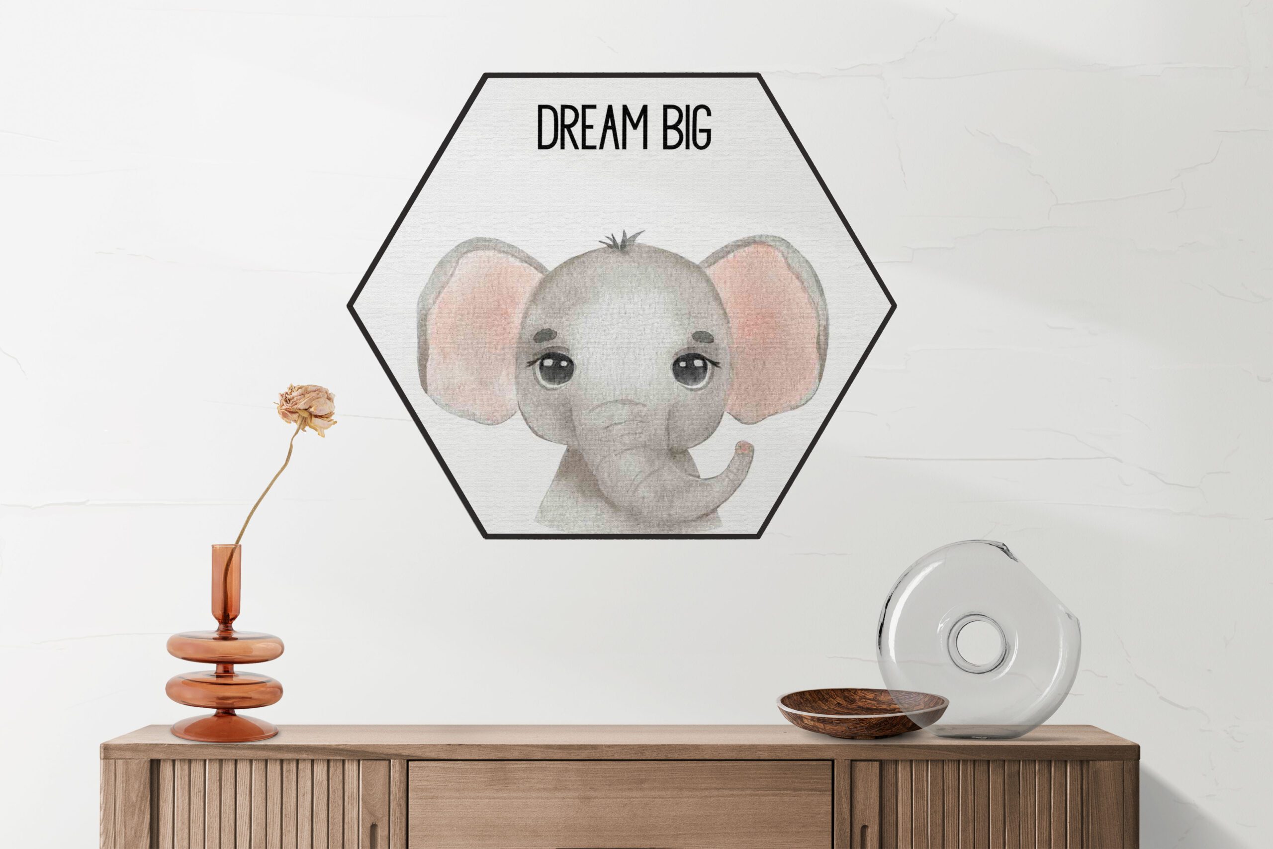 Akoestisch Schilderij Dream Big Olifantje Hexagon Template Hexagon kinderen 17 1 1 scaled 1