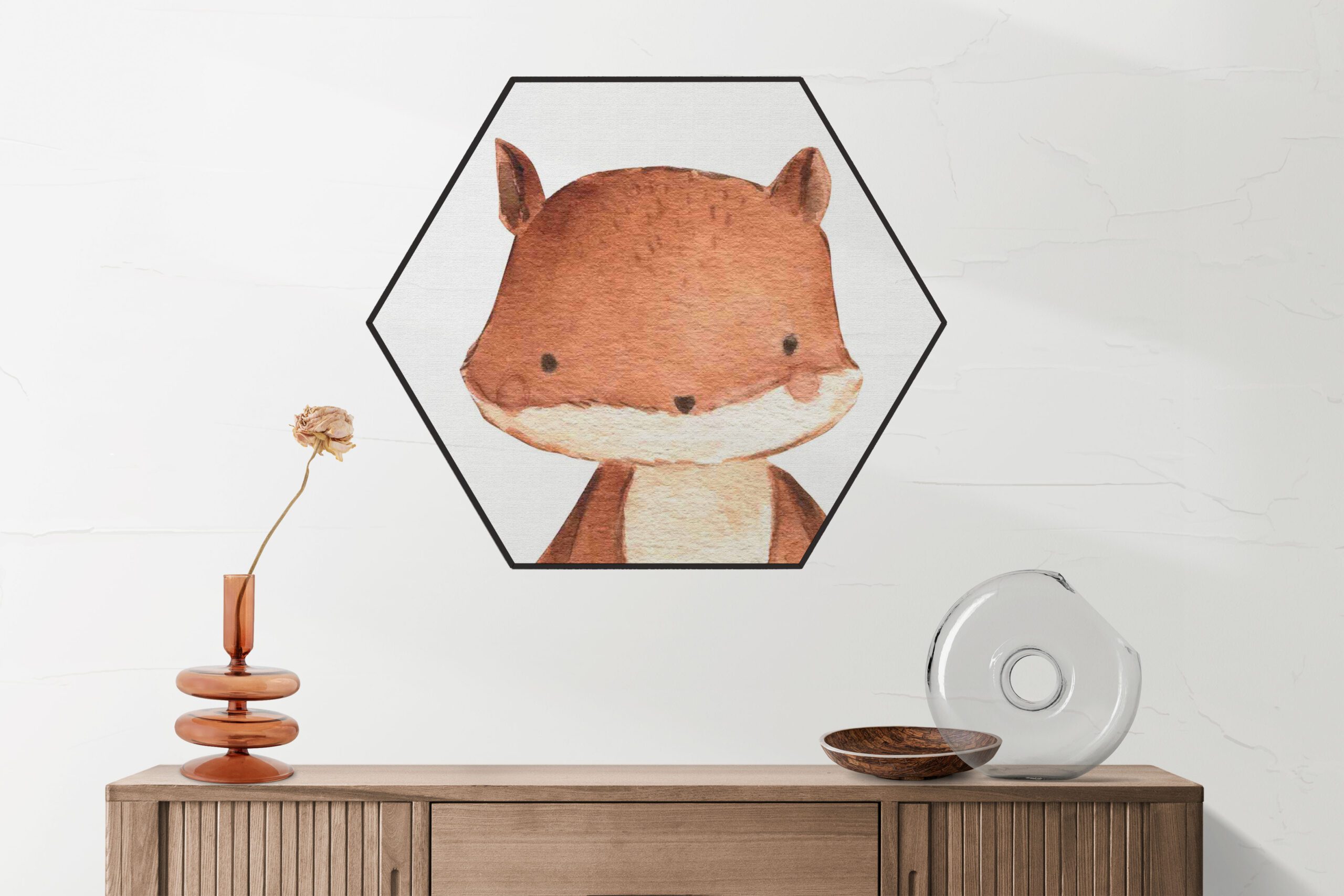 Akoestisch Schilderij Vosje Hexagon Template Hexagon kinderen 18 1 1 scaled 1