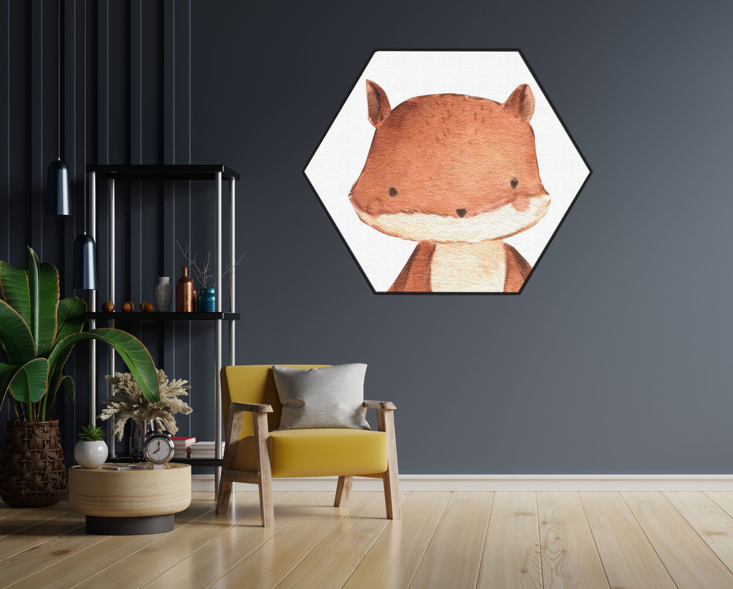 Akoestisch Schilderij Vosje Hexagon Template Hexagon kinderen 18 1 scaled 1