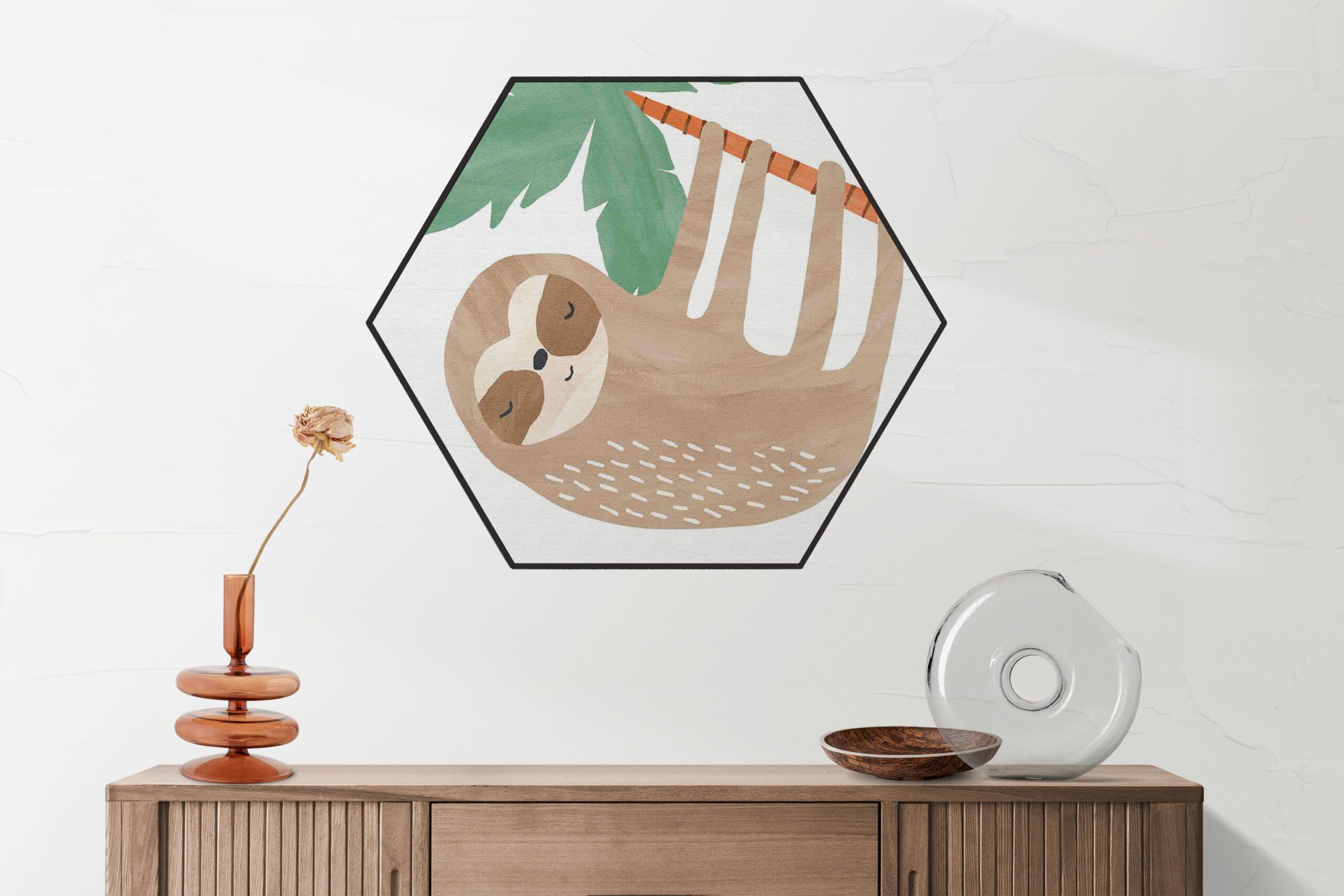 Akoestisch Schilderij De Luie luiaard Hexagon Template Hexagon kinderen 29 1 1 scaled 1