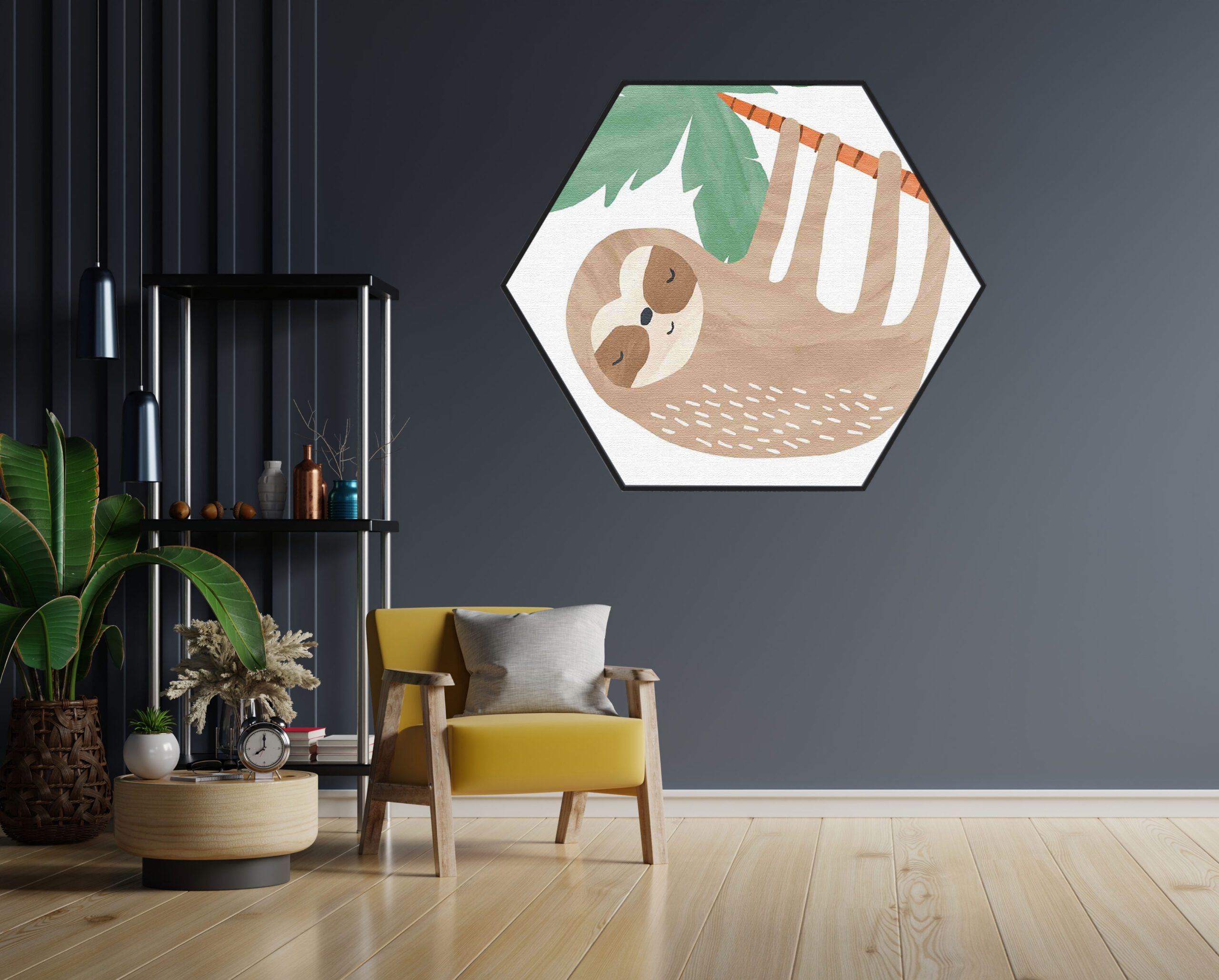 Akoestisch Schilderij De Luie luiaard Hexagon Template Hexagon kinderen 29 1 scaled 1