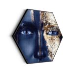 Akoestisch Schilderij Dame Gouden Make up Hexagon Template Hexagon lifestyle 14 scaled 1
