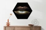 Akoestisch Schilderij Golden Lips Hexagon Template Hexagon lifestyle 3 2 scaled 1