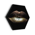 Akoestisch Schilderij Golden Lips Hexagon Template Hexagon lifestyle 3 scaled 1
