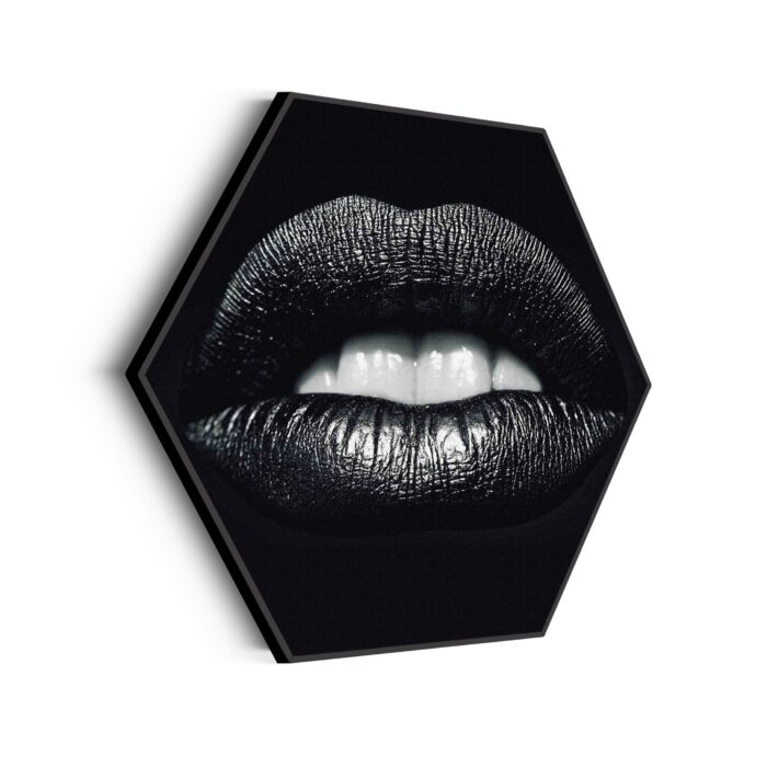 Akoestisch Schilderij Silver Lips Hexagon Template Hexagon lifestyle 4 scaled 1