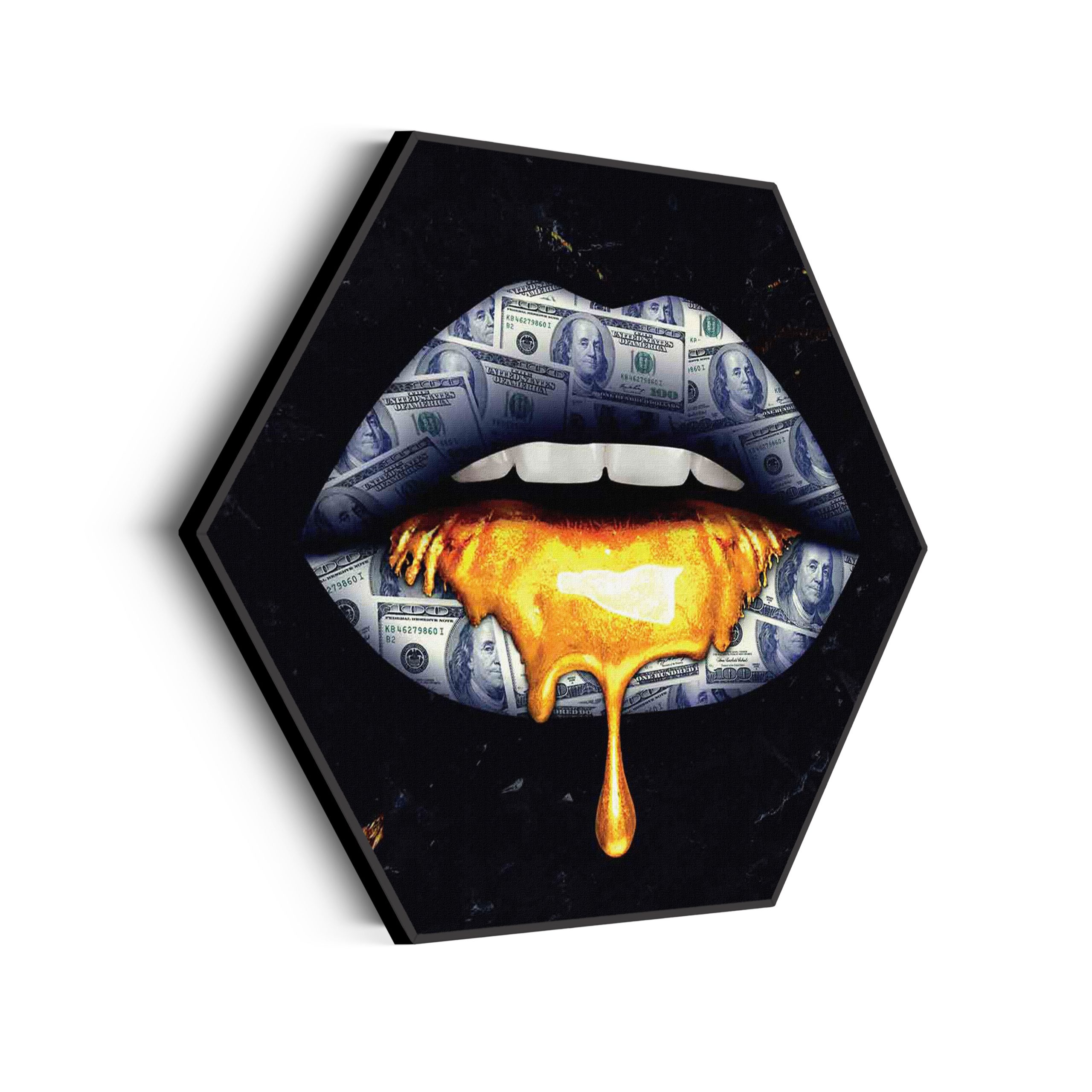 Akoestisch Schilderij Dame Gouden Make up Hexagon Template Hexagon lifestyle 5 scaled 1