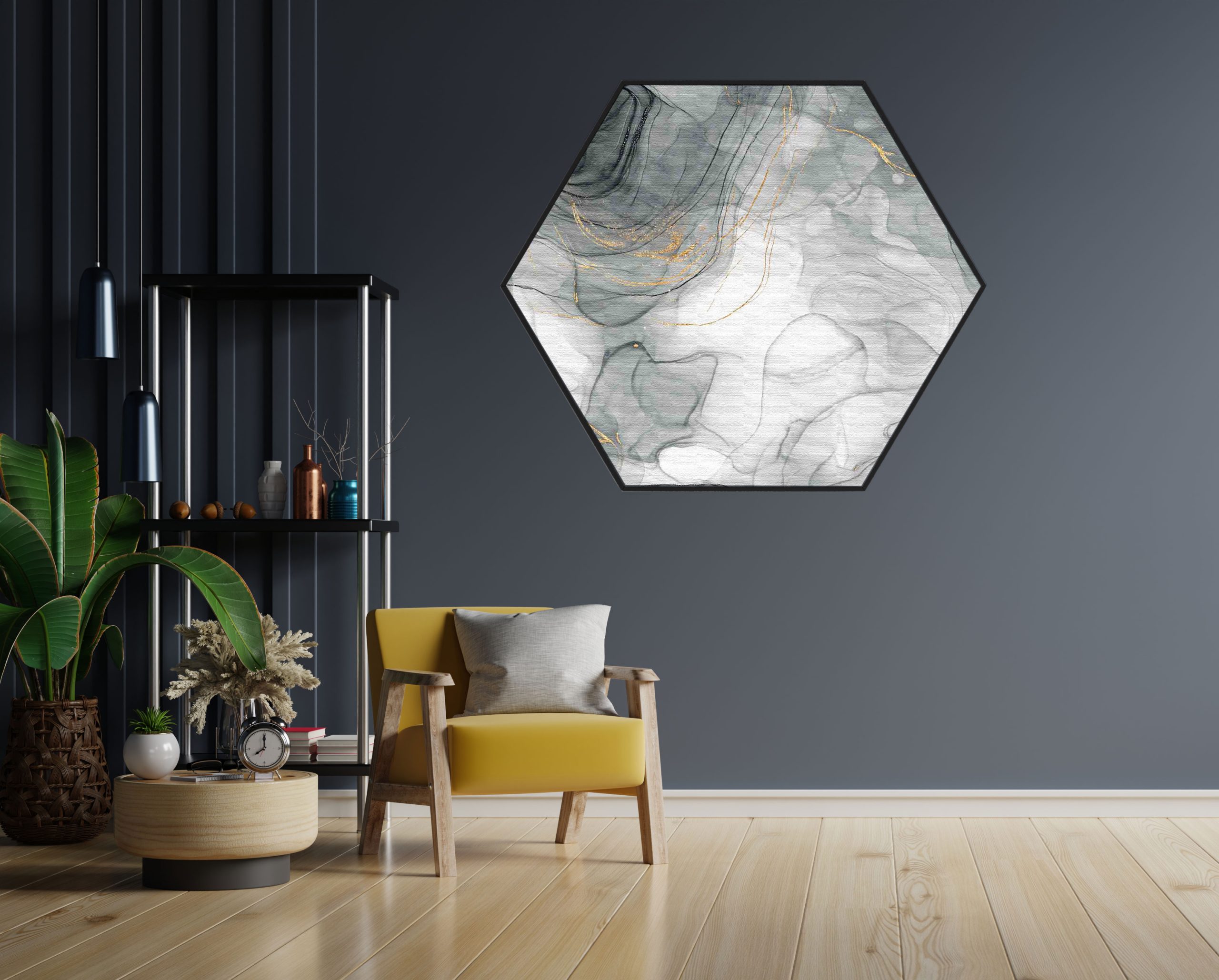 Akoestisch Schilderij Basis Marmer Look Grijs Hexagon Template Hexagon marmer 7 1 scaled 1