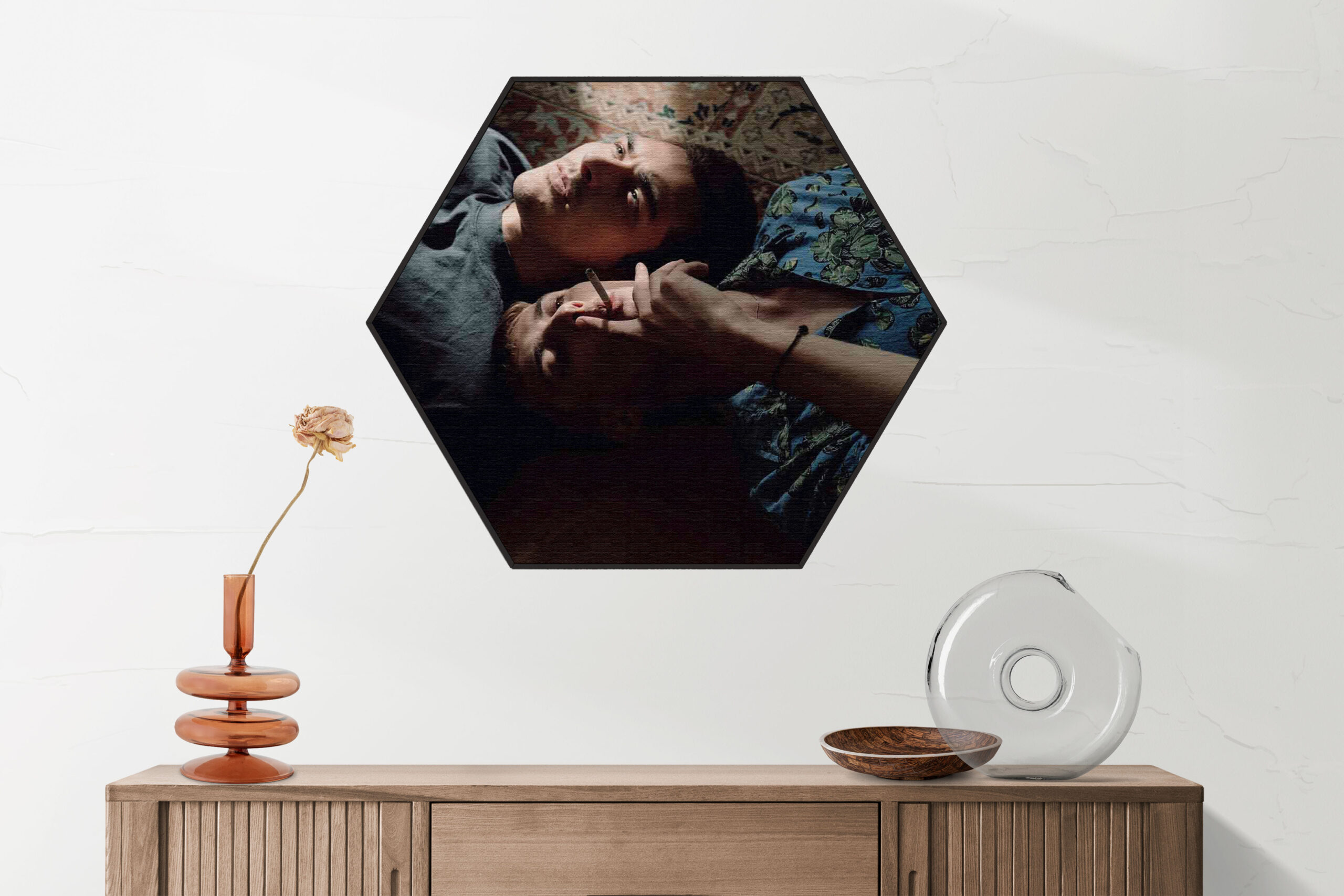 Akoestisch Schilderij When the Smoke is Going up Hexagon Template Hexagon mensen 11 2 scaled 1