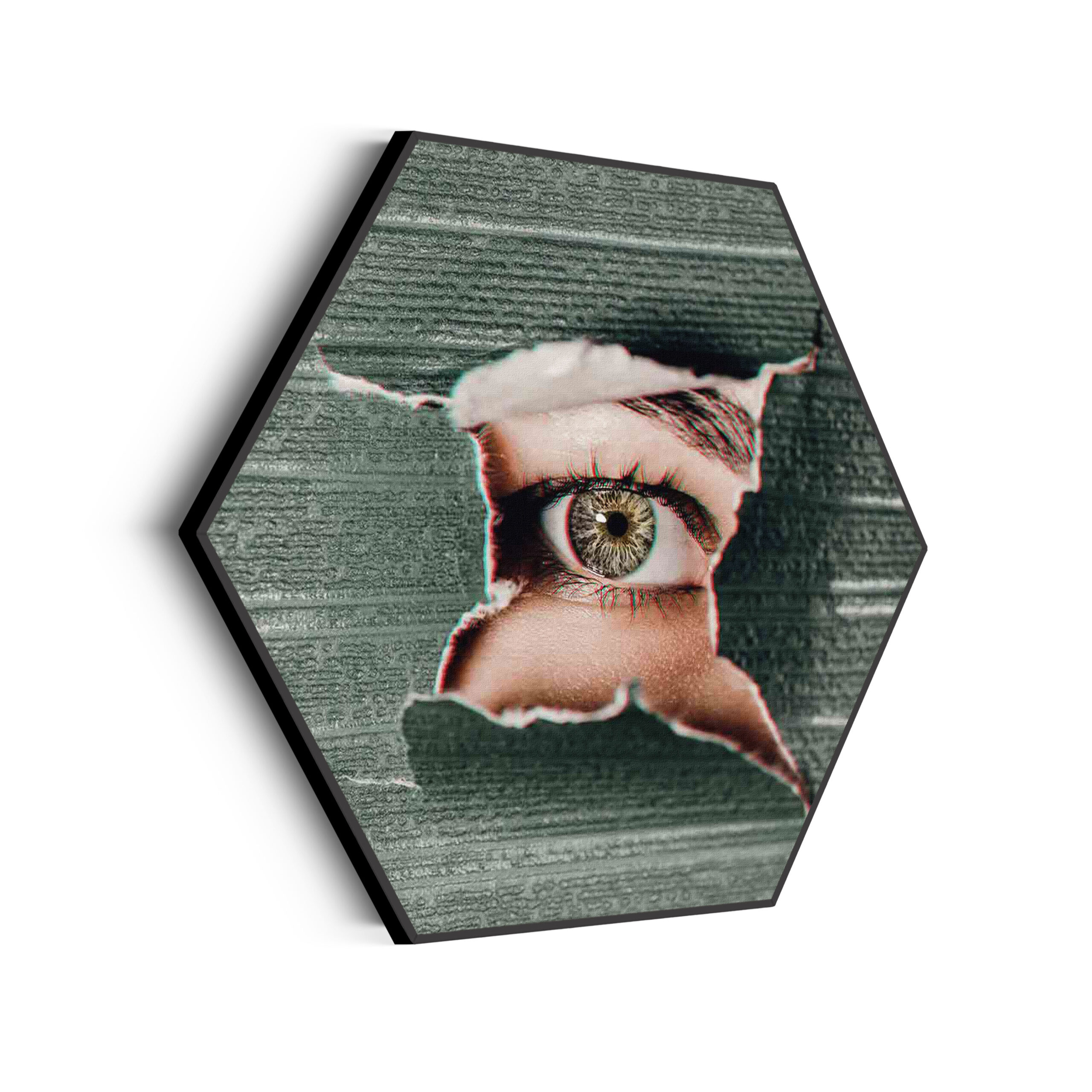 Akoestisch Schilderij I am Watching You Hexagon Template Hexagon mensen 15 scaled 1