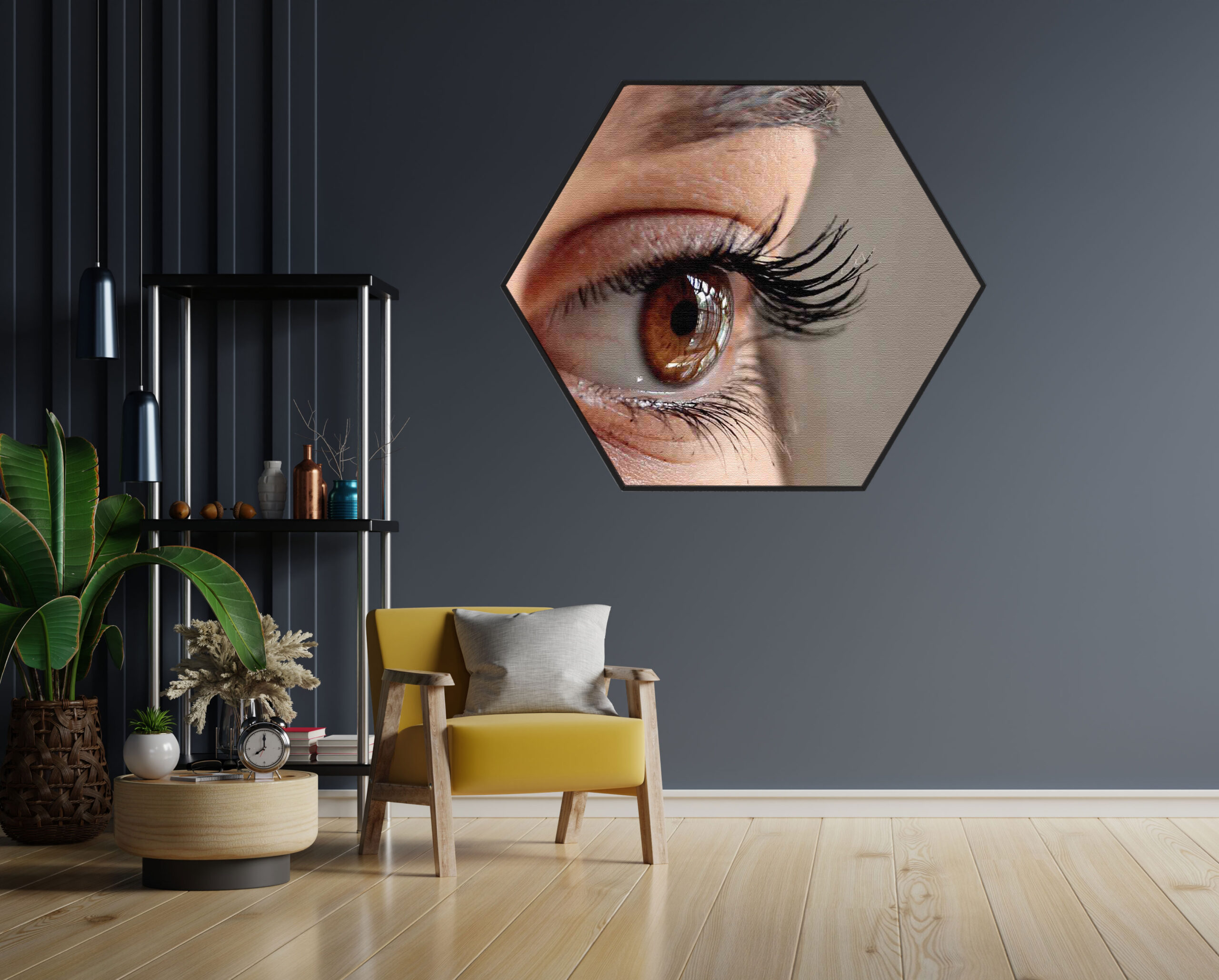 Akoestisch Schilderij Het Bruine Oog Hexagon Template Hexagon mensen 19 1 scaled 1