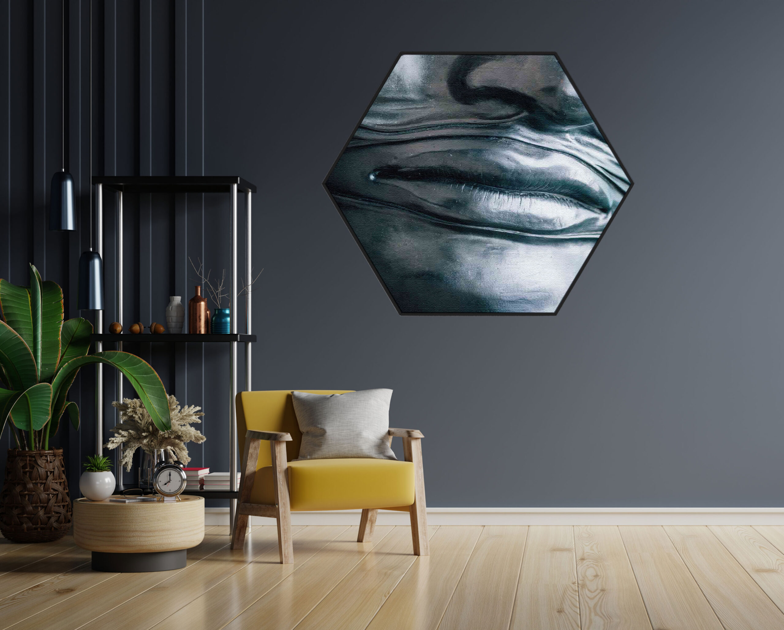 Akoestisch Schilderij Het Zilvere Hoofd Hexagon Template Hexagon mensen 8 1 scaled 1