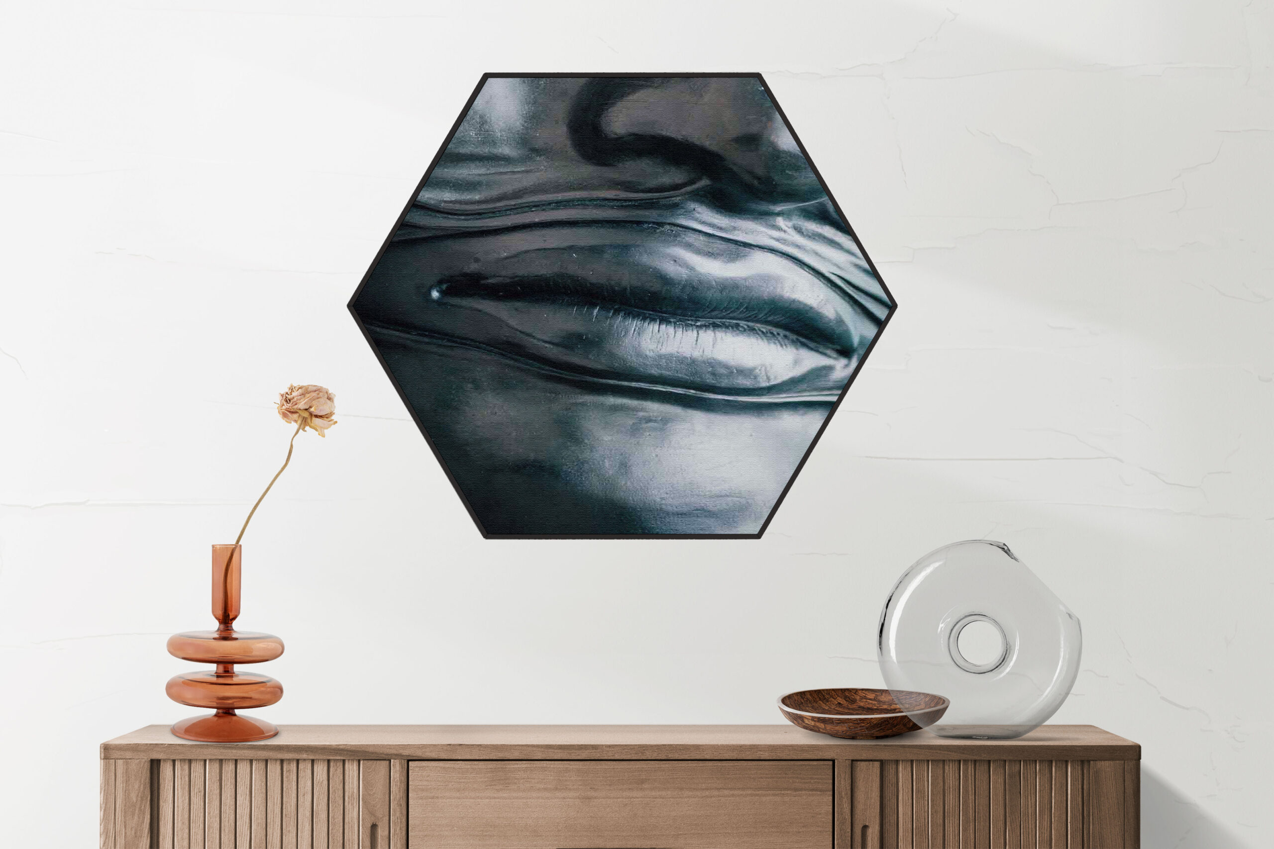 Akoestisch Schilderij Het Zilvere Hoofd Hexagon Template Hexagon mensen 8 2 scaled 1