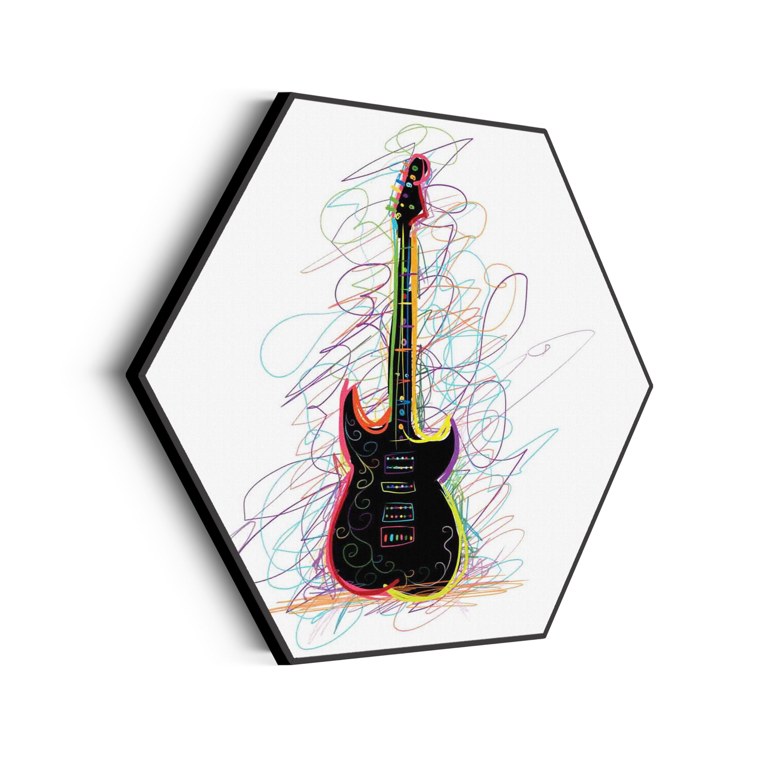 Akoestisch Schilderij Saxofonist Hexagon Template Hexagon muziek 22 scaled 1