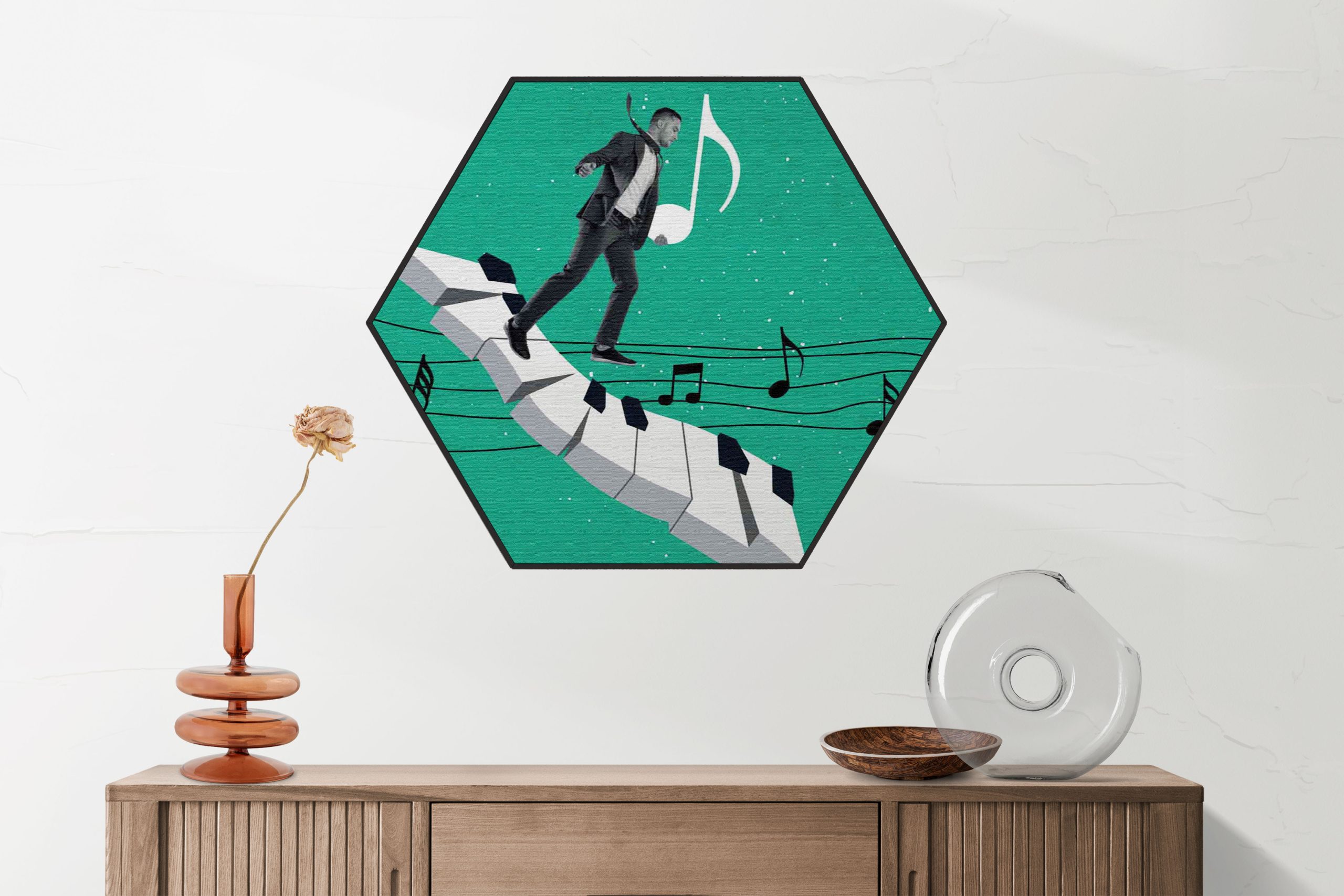 Akoestisch Schilderij Platendraaier Hexagon Template Hexagon muziek 5 3 scaled 1