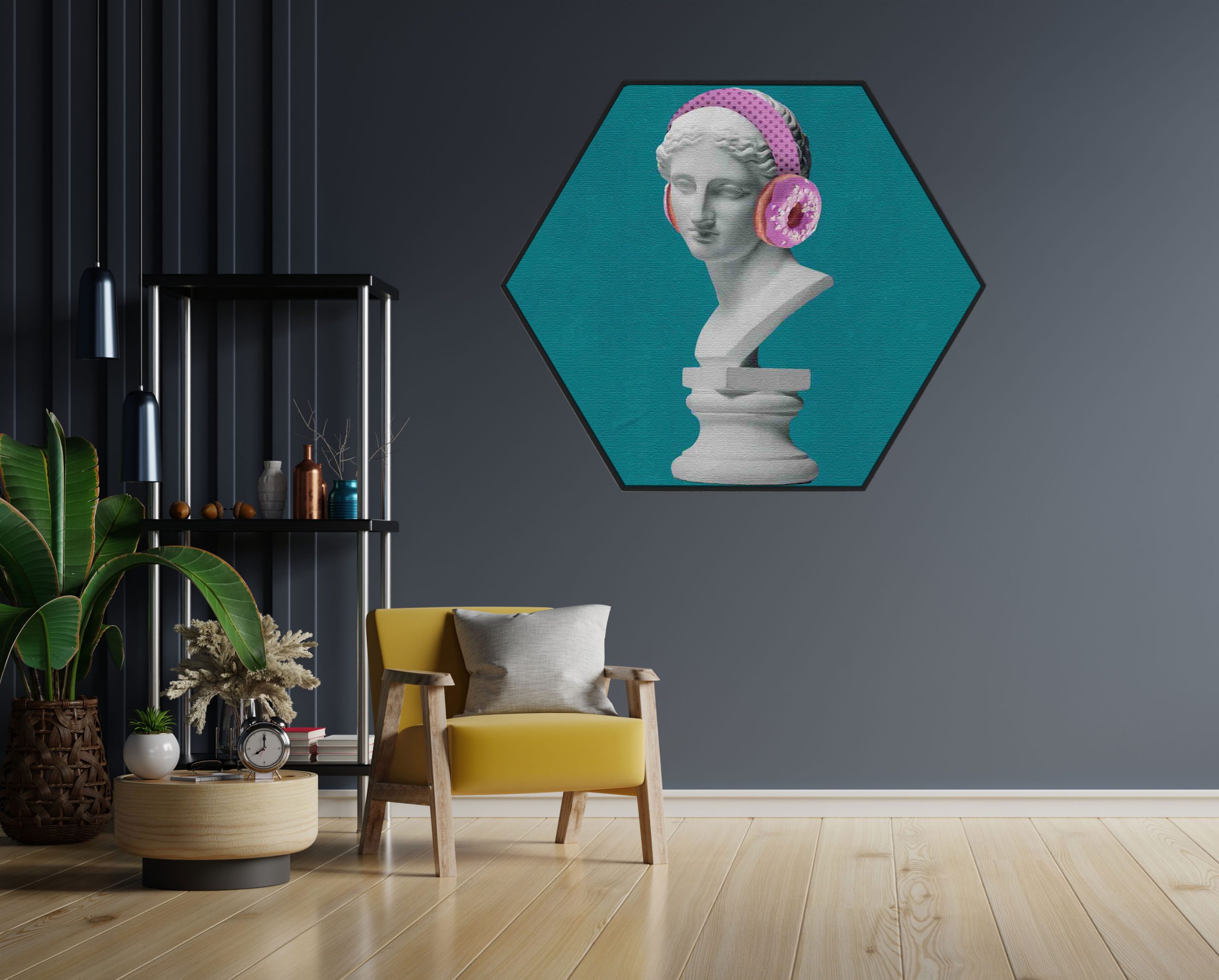 Akoestisch Schilderij Platendraaier Hexagon Template Hexagon muziek 6 1 scaled 1