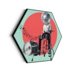 Akoestisch Schilderij Drummen Als Een Baas Hexagon Template Hexagon muziek 9 scaled 1