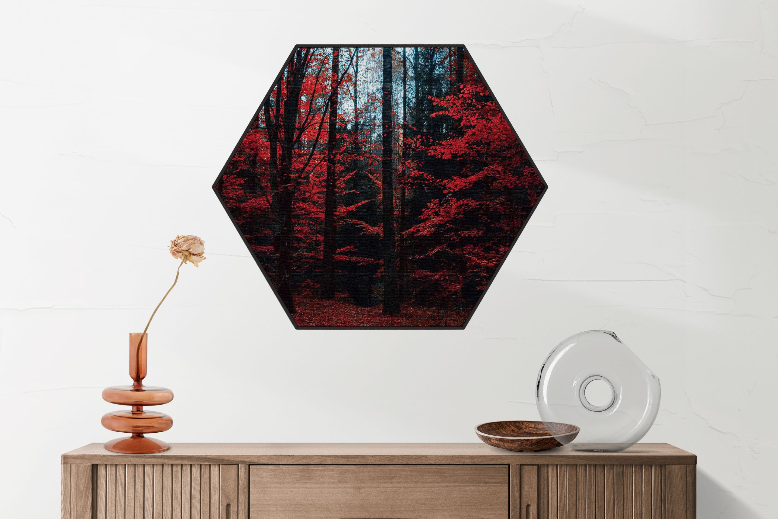 Akoestisch Schilderij Het Donkere Bos Hexagon Template Hexagon natuur 12 2 scaled 1