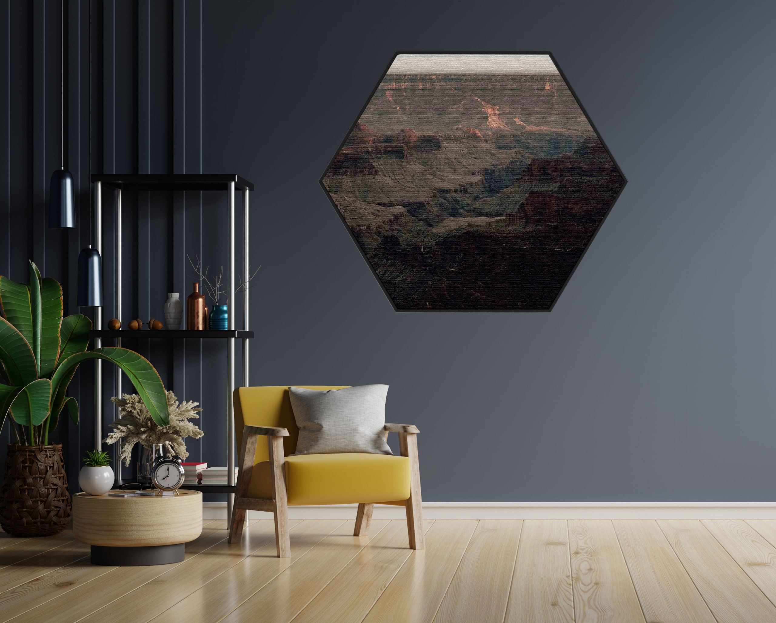 Akoestisch Schilderij Het Donkere Bos Hexagon Template Hexagon natuur 15 1 scaled 1