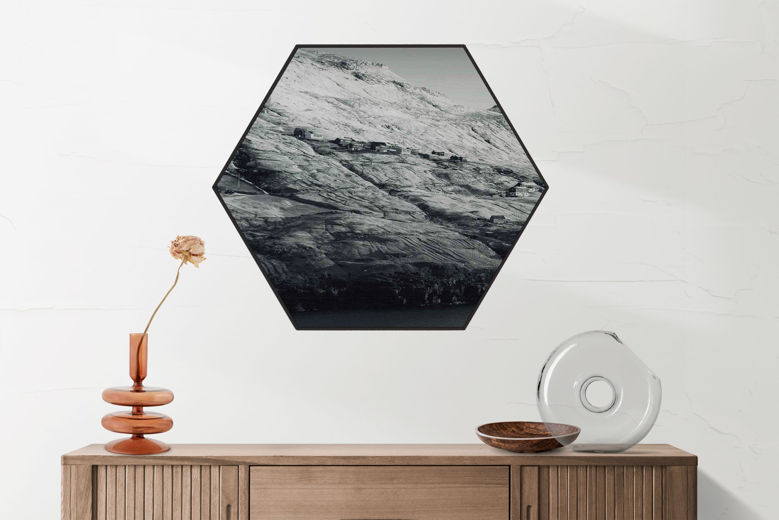 Akoestisch Schilderij Het Donkere Bos Hexagon Template Hexagon natuur 2 2 scaled 1