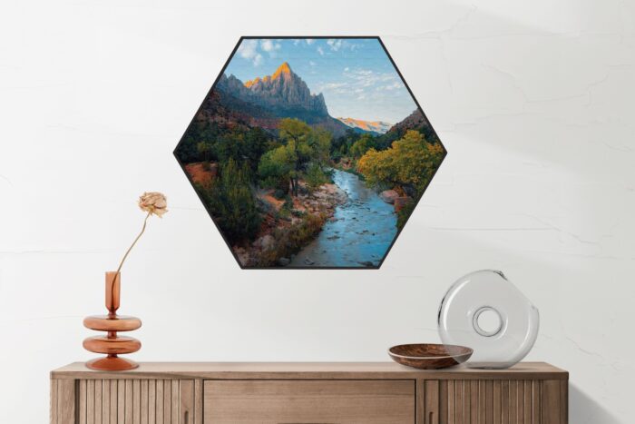 Akoestisch Schilderij Mount Whitney Hexagon Template Hexagon natuur 21 2 scaled 1
