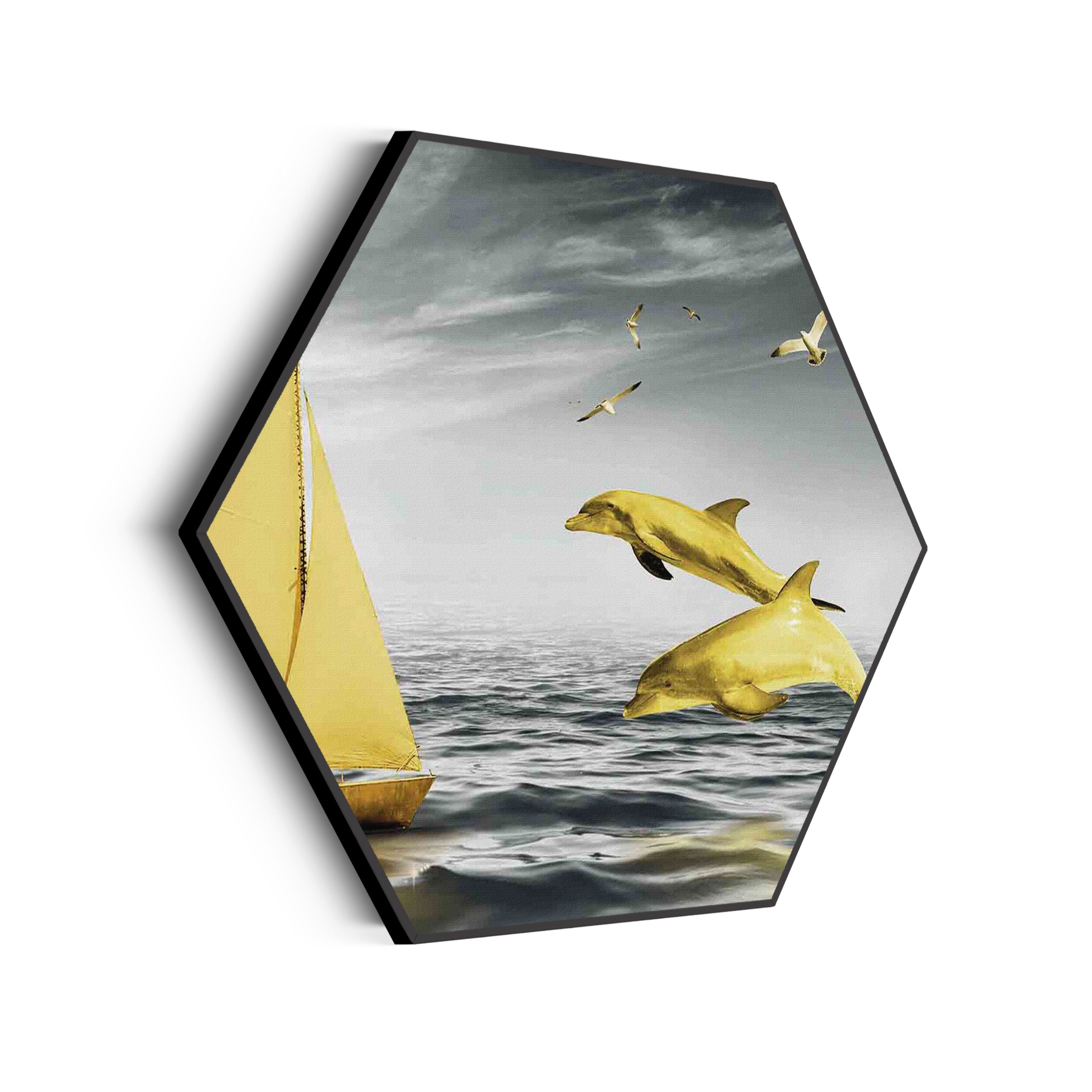 Akoestisch Schilderij Het gele bootje Hexagon Template Hexagon natuur 33 scaled 1