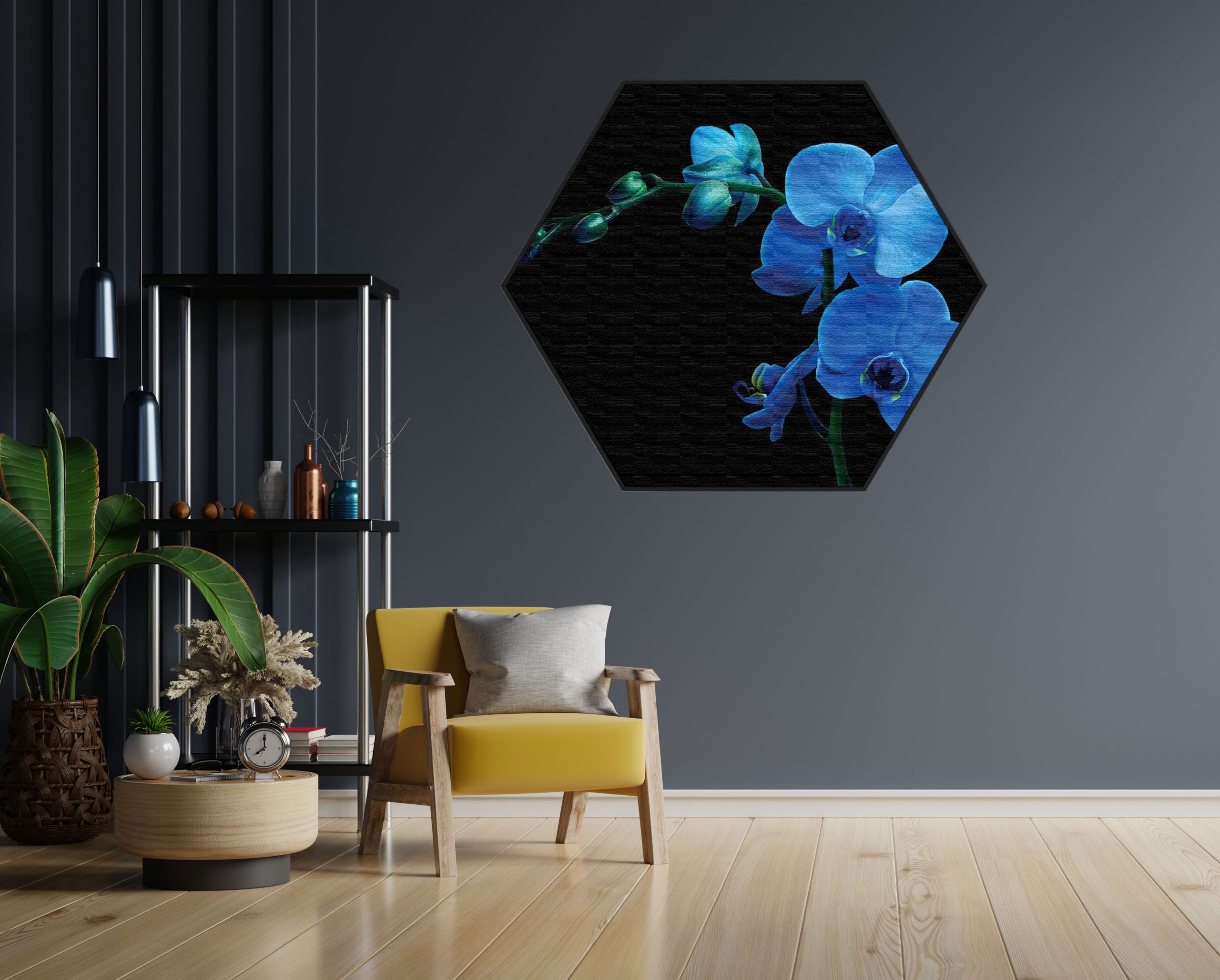 Akoestisch Schilderij Orchidee Hexagon Template Hexagon natuur 39 1 scaled 1