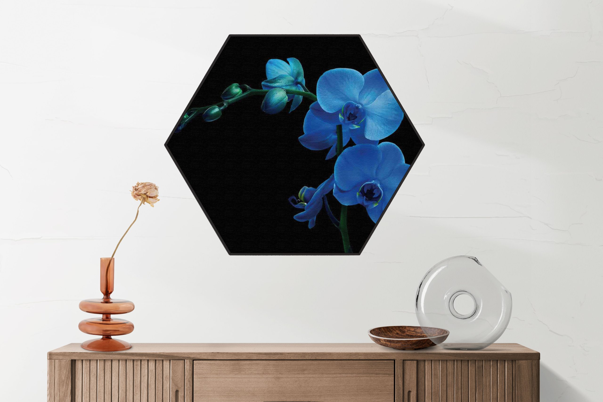 Akoestisch Schilderij Orchidee Hexagon Template Hexagon natuur 39 2 scaled 1